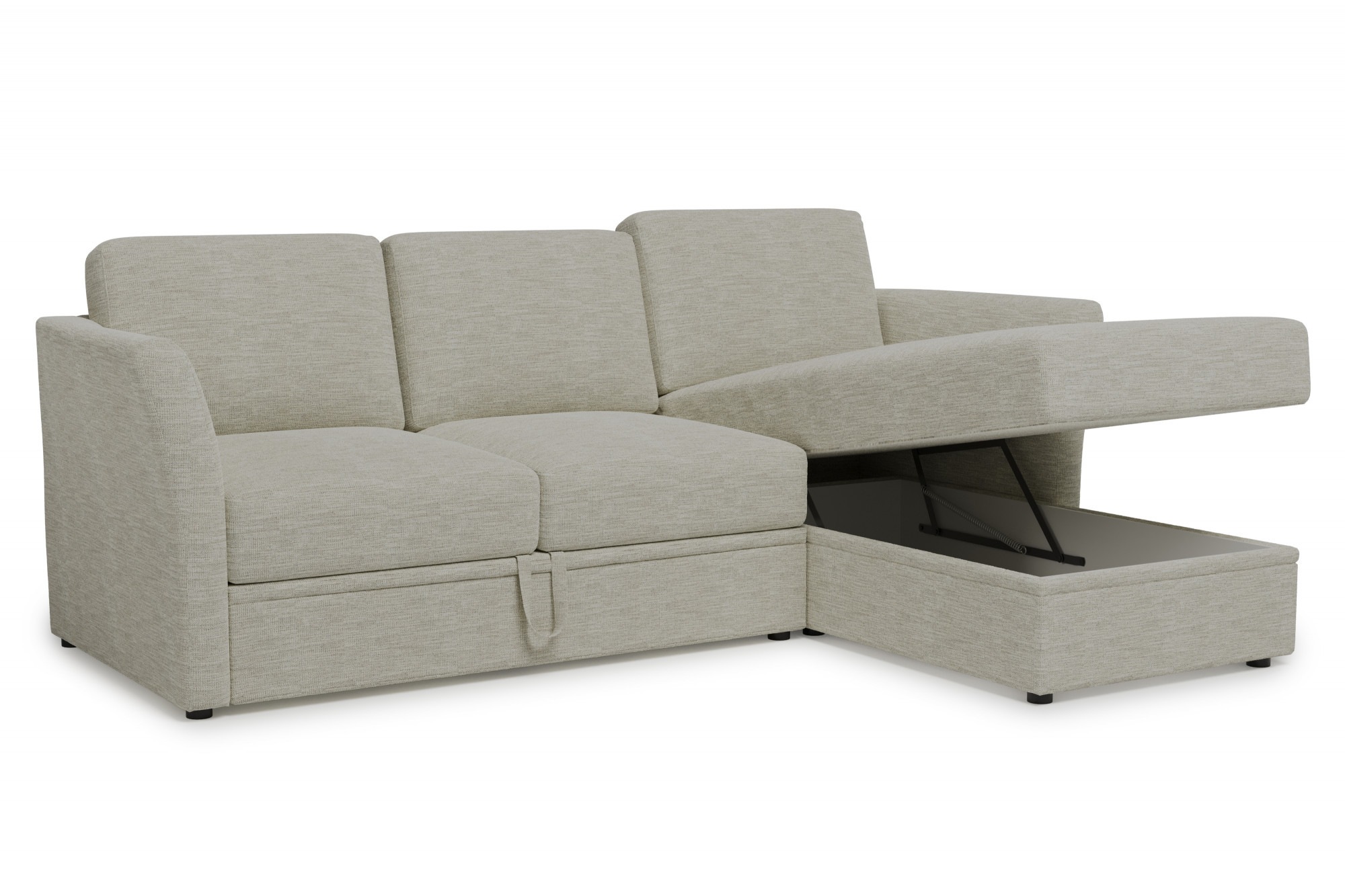 Home affaire Ecksofa »Lavars, L-Form, Schlafsofa«, mit Bettfunktion und Stauraum, in zwei verschiedenen Bezugsqualitäten