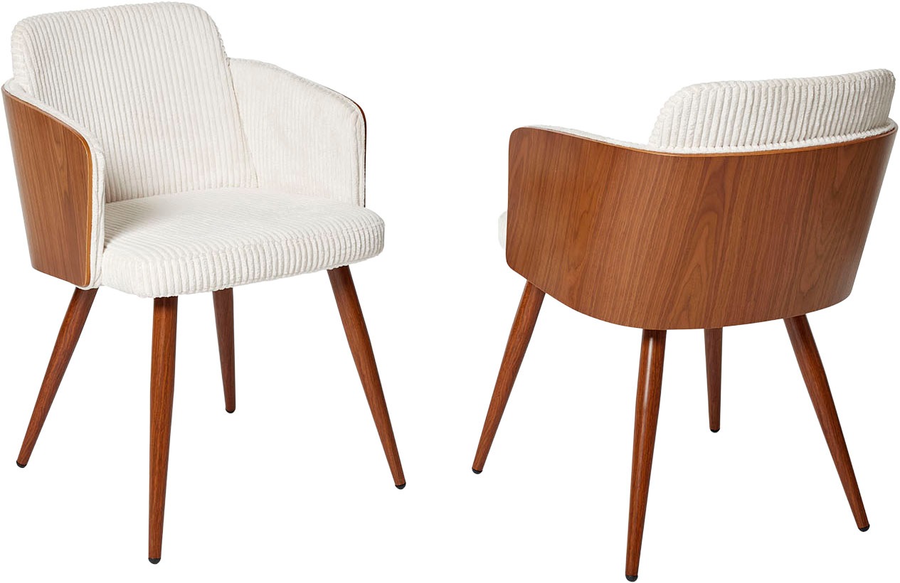 Jahnke Schalenstuhl "CHIC SIT DUO" (Set) 2 Stk.edles Design,Massivholz-Rück günstig online kaufen