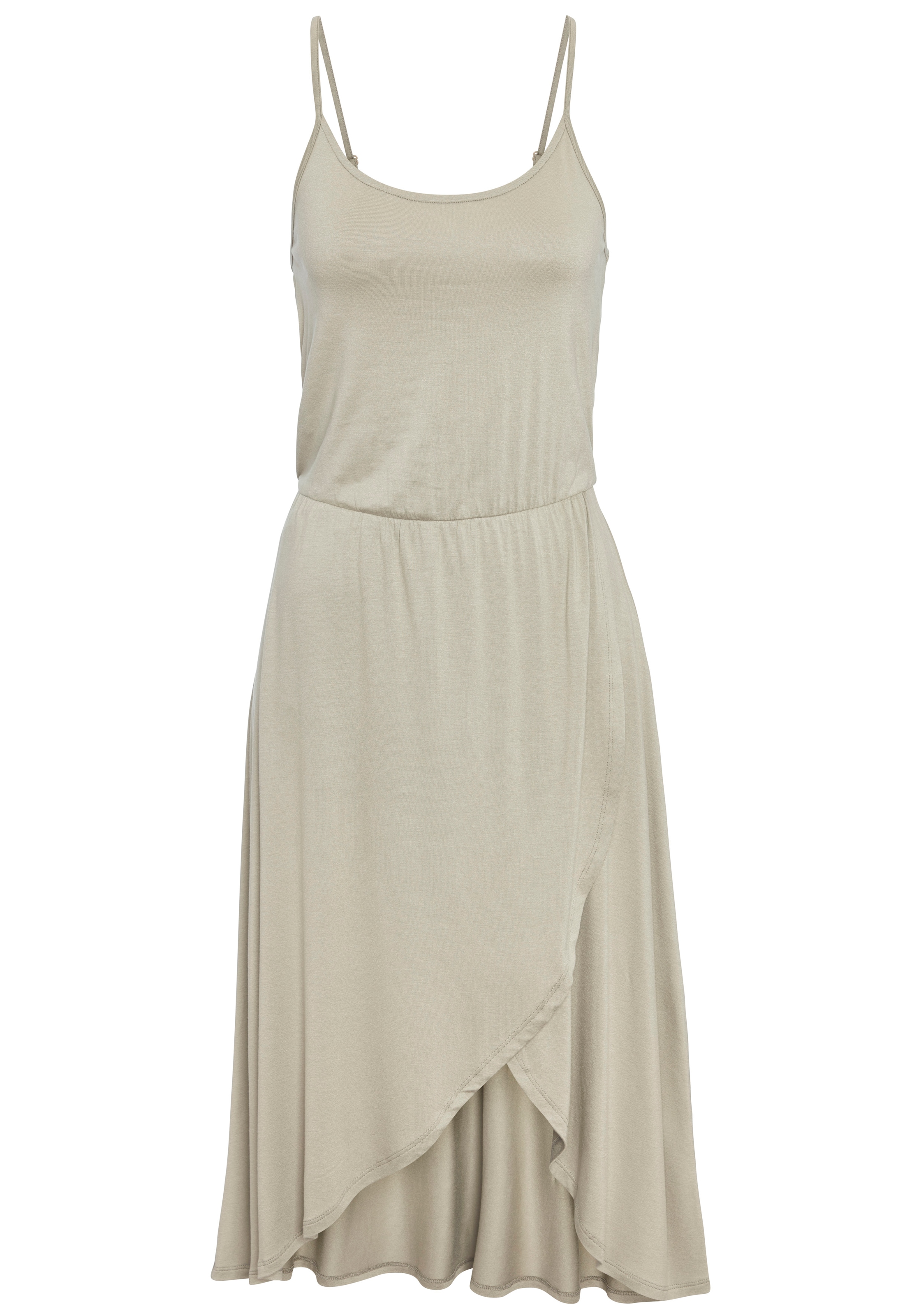 LASCANA Midikleid »mit integrierter Shorts und seitlicher Tasche« Leichtes Jerseykleid, Trägerkleid, Strandkleid, Stretchkleid