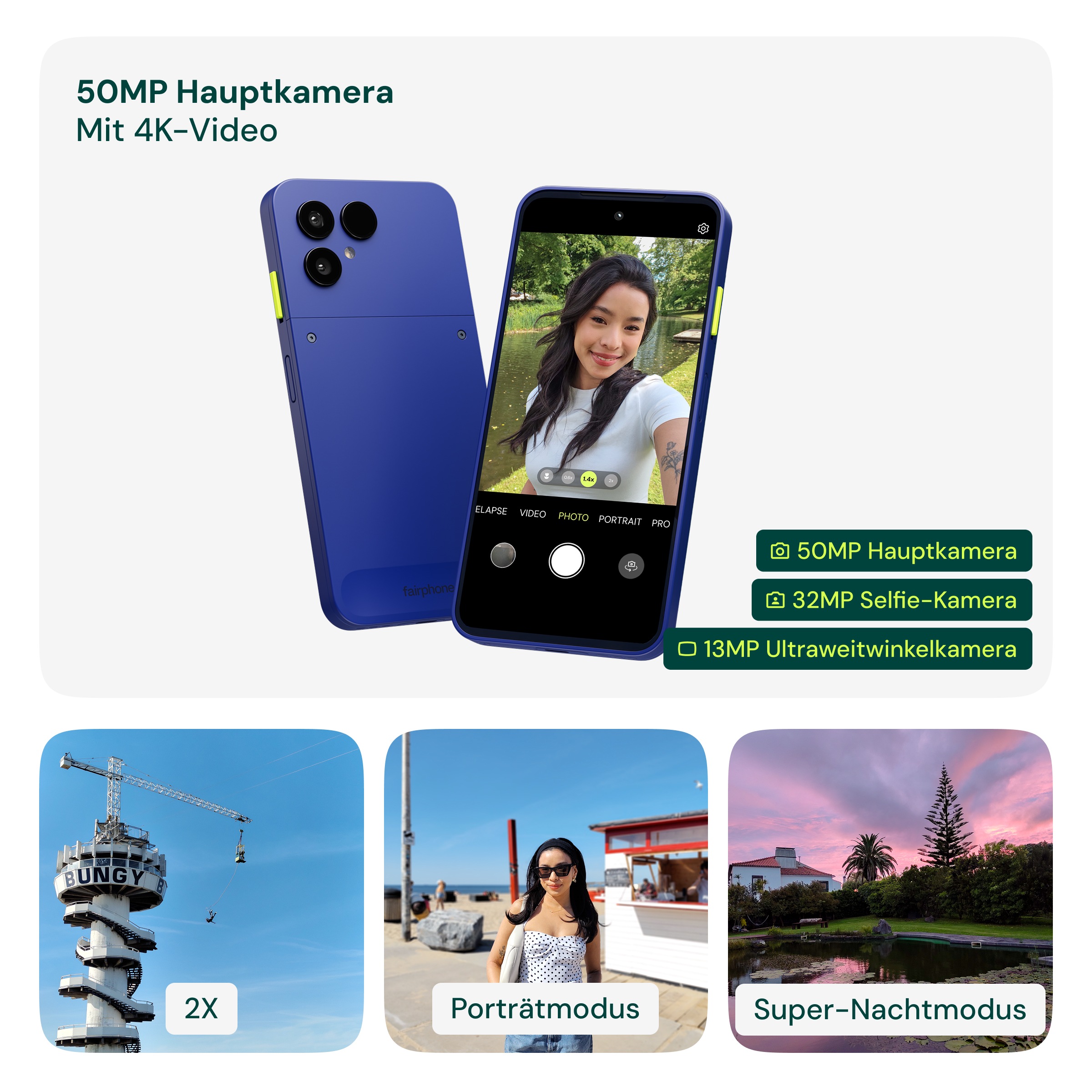 Fairphone Smartphone »Das Fairphone Gen. 6+ 12GB/256GB« horizon black