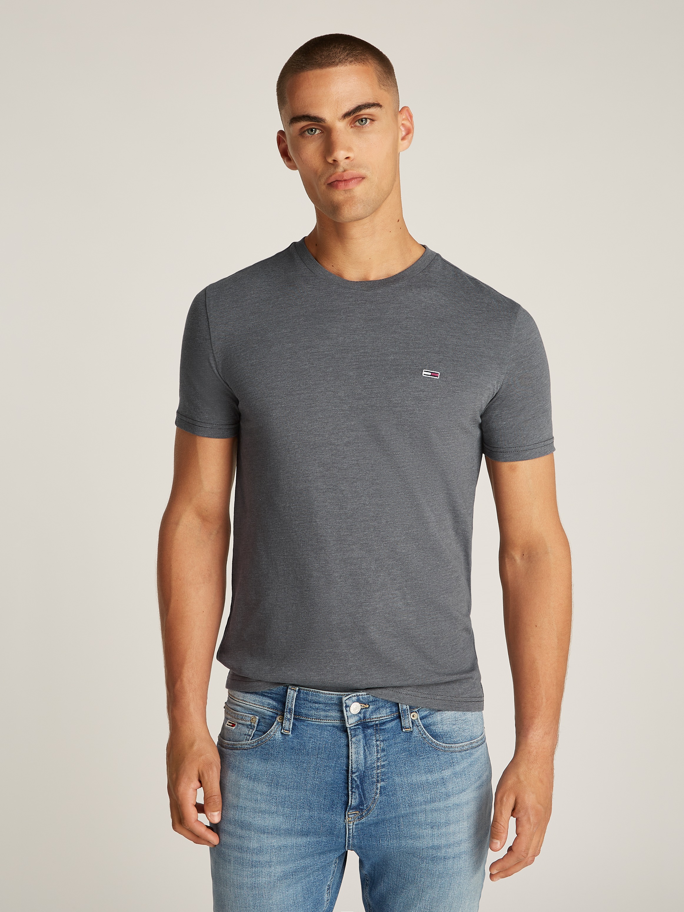 Tommy Jeans T-Shirt "TJM XSLIM JASPE HTR TEE EXT", Mit Rundhalsausschnitt günstig online kaufen