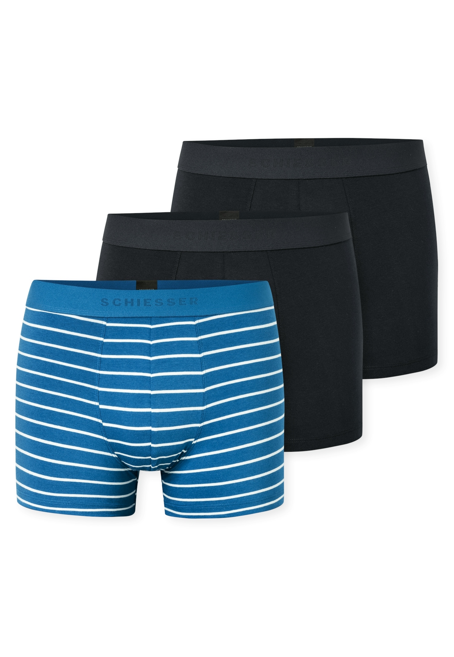 Schiesser Boxer "95/5 Multipacks" ohne Eingriff, softer Logo-Webgummibund