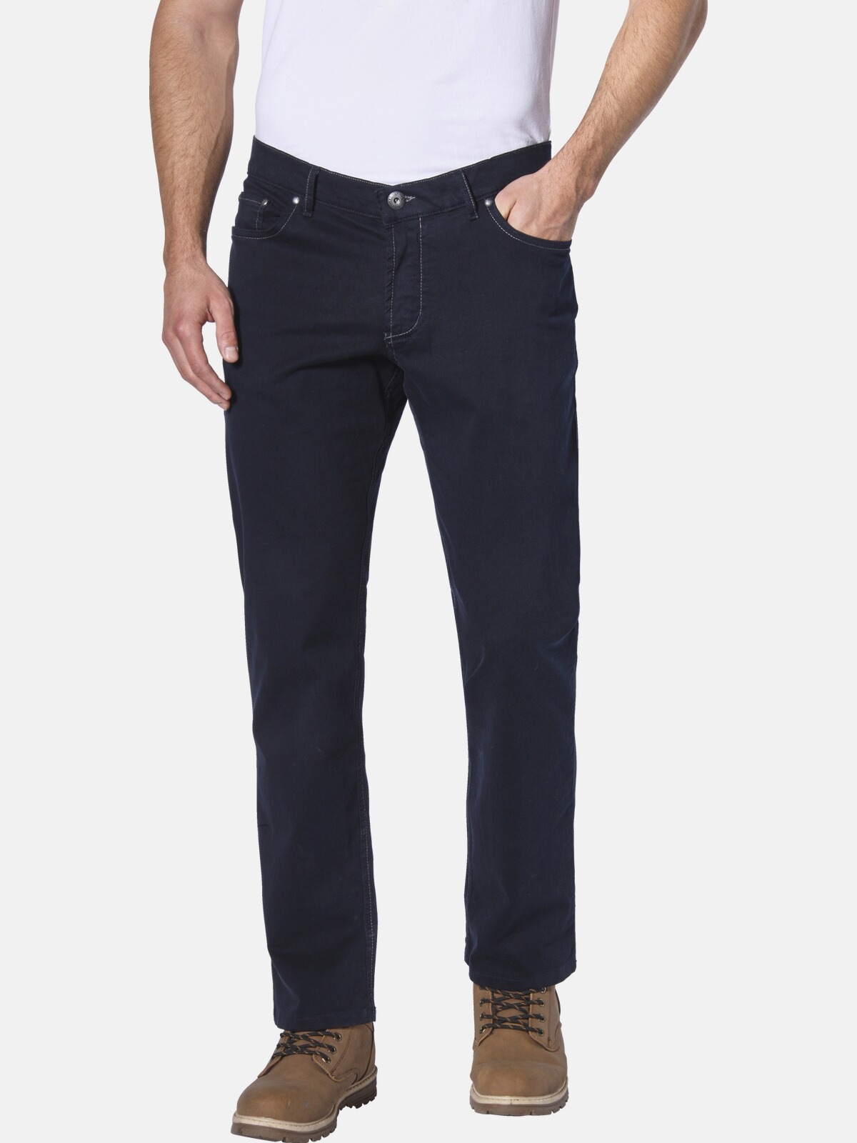 JAN VANDERSTORM Herren 5-Pocket-Hose "Tiefbundhose TORDEGAN", blau, Gr. 40, Obermaterial: 98% Baumwolle CO. 2% Elasthan EL., Hosen