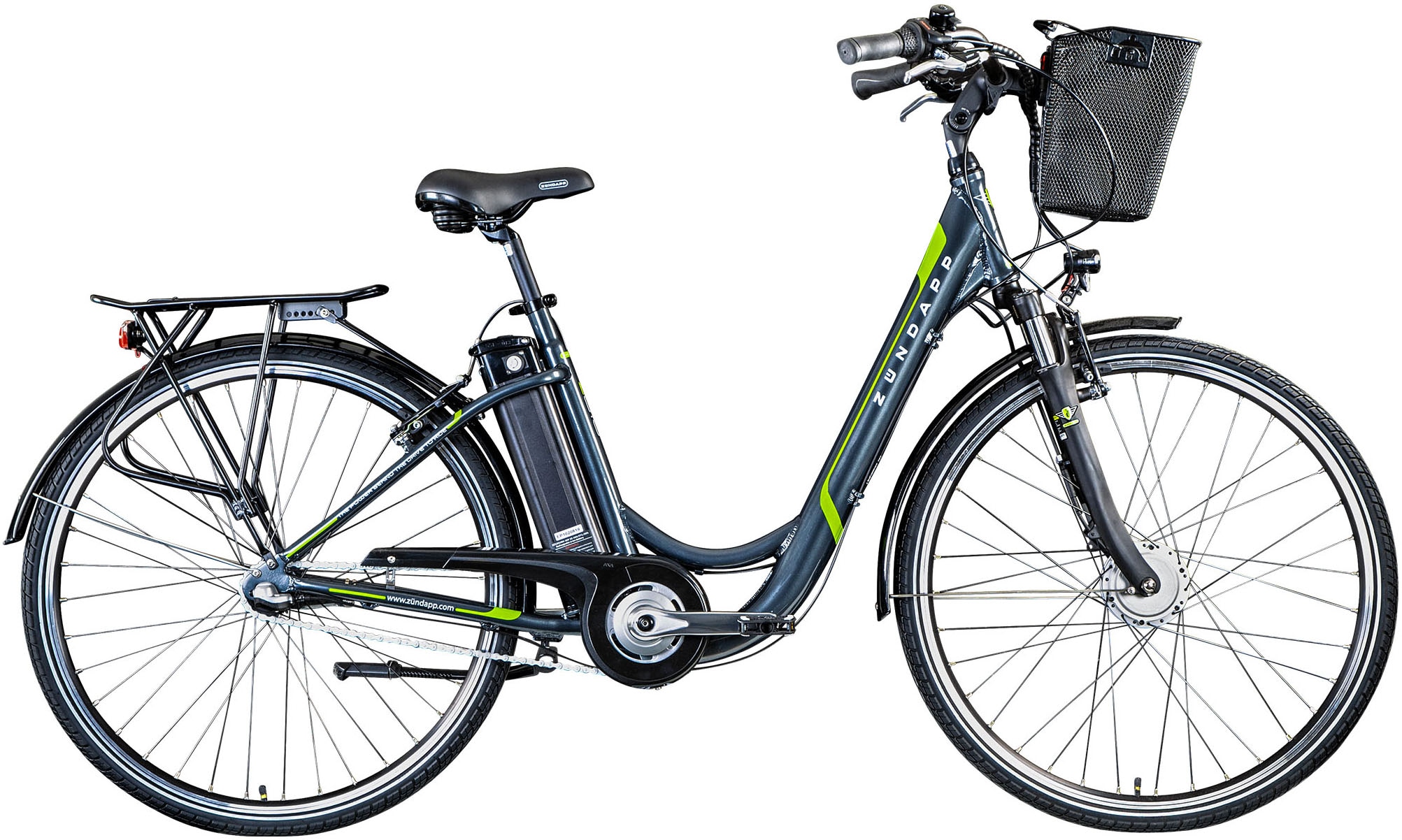 Zündapp E-Bike »Z510«, 3 Gang, Shimano, Nexus SC-3C41, Frontmotor 250 W, (mit Frontkorb),...