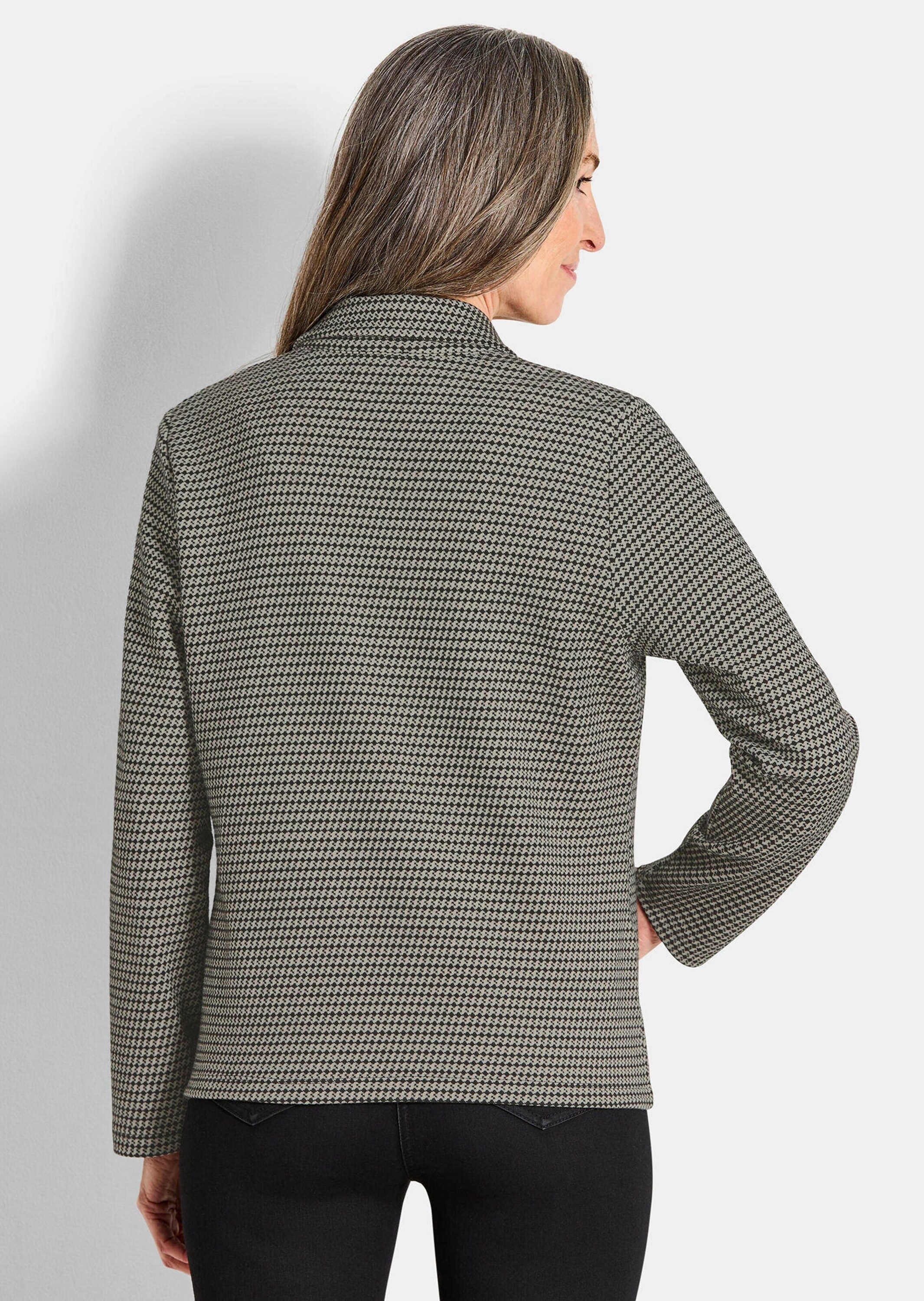 GOLDNER Sommerjacke »Kurzgröße Lässige Baumwolljacke, Pepitamuster«