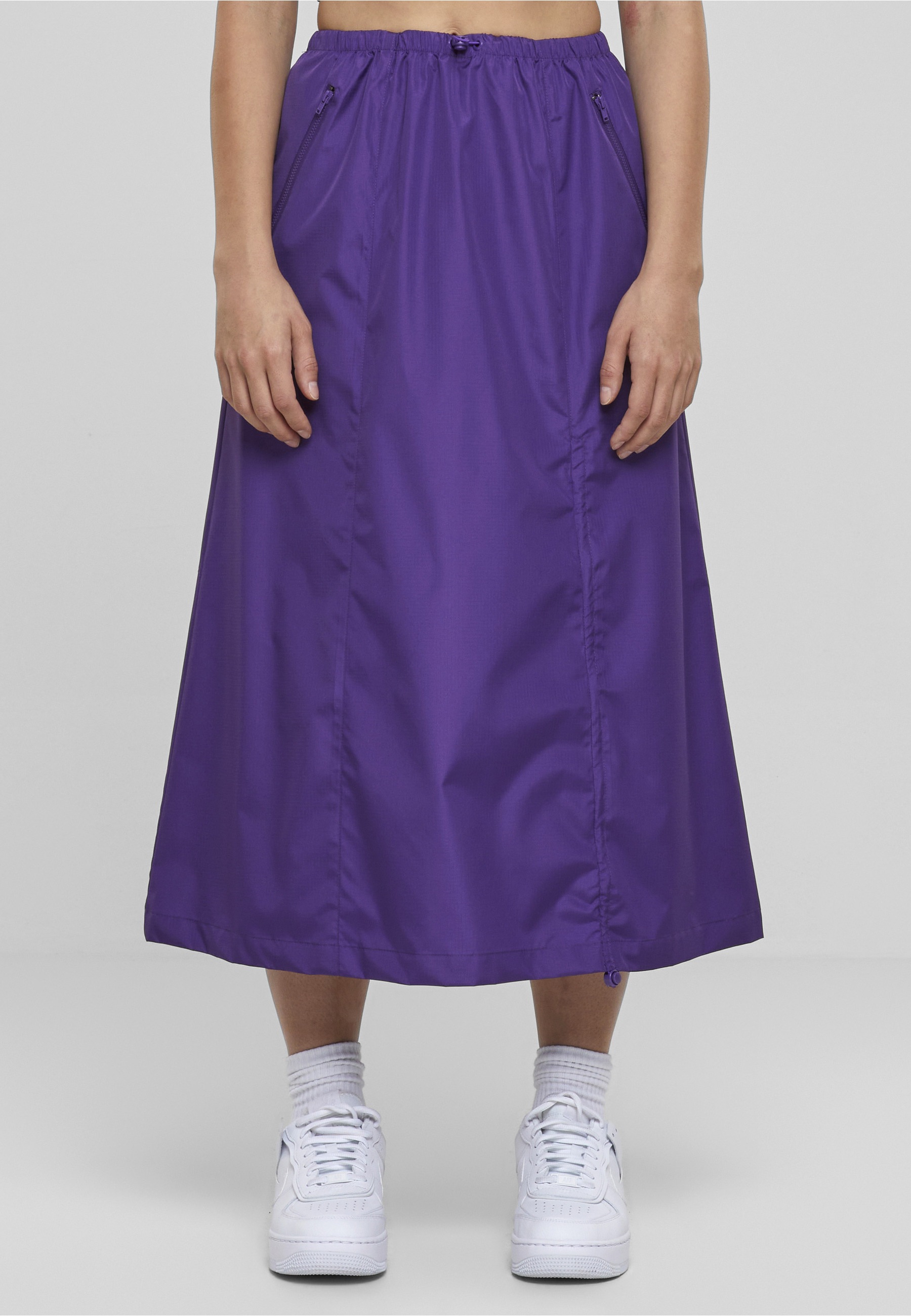 URBAN CLASSICS Sommerrock »Urban Classics Damen Ladies Ripstop Parachute Midi Skirt« 1 Stk.