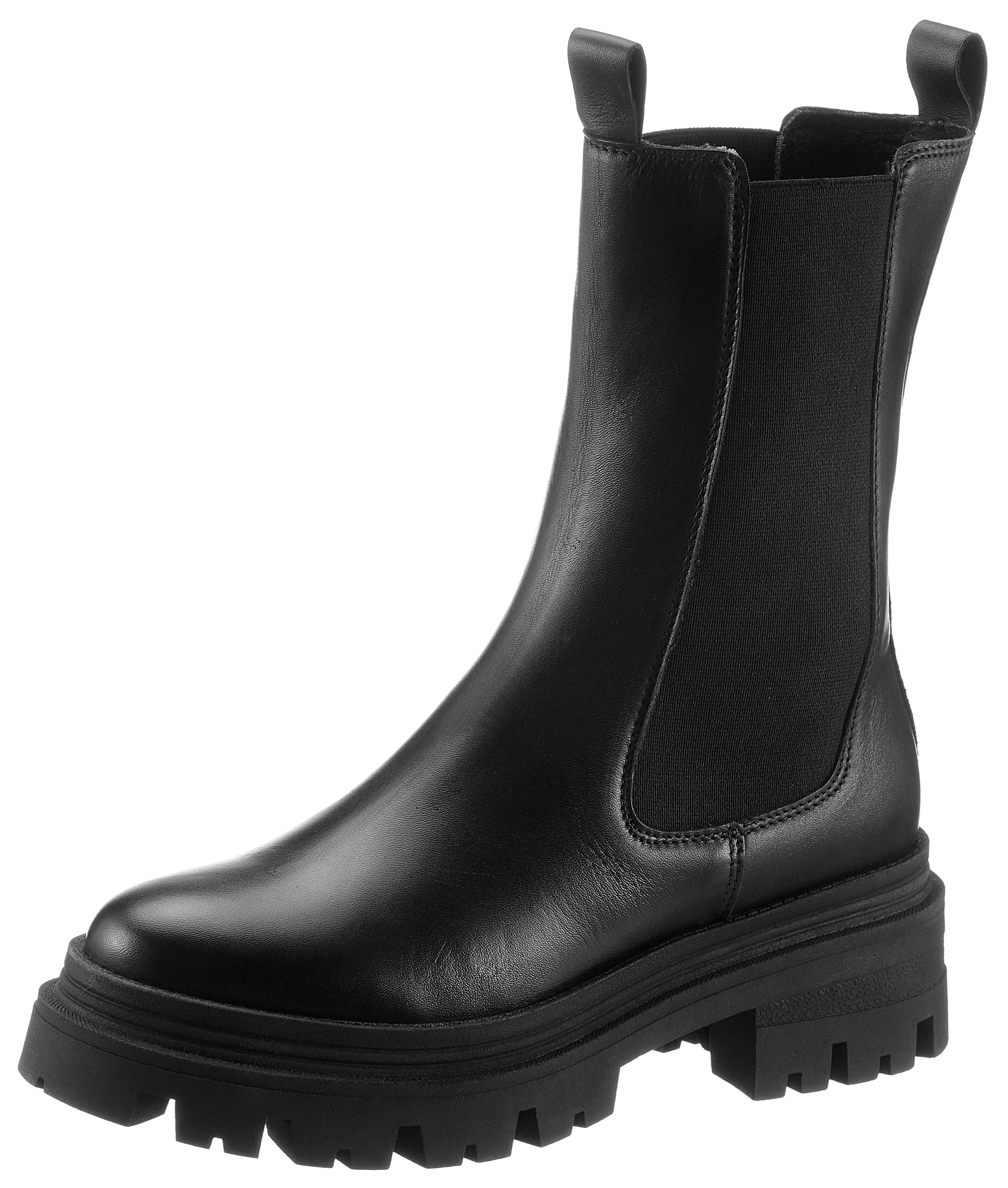 Tamaris Chelseaboots Blockabsatz, Schlupfboot, Chelseaboot für Damen