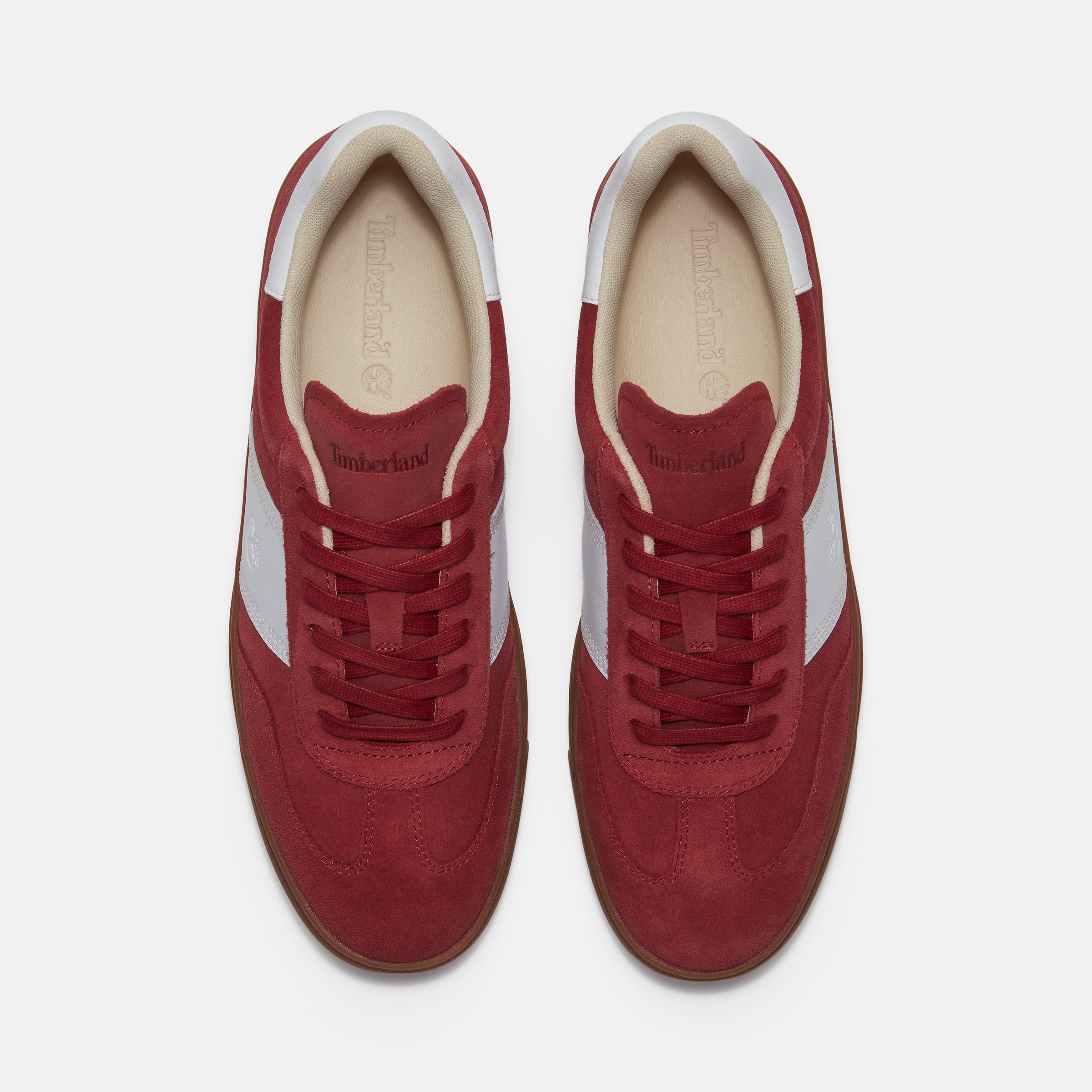 Timberland pour homme. TB0A43GGAGB1 Lisbon Street - Baskets en cuir marron (46), Plat, Lacets, Casuel, Grenat 3