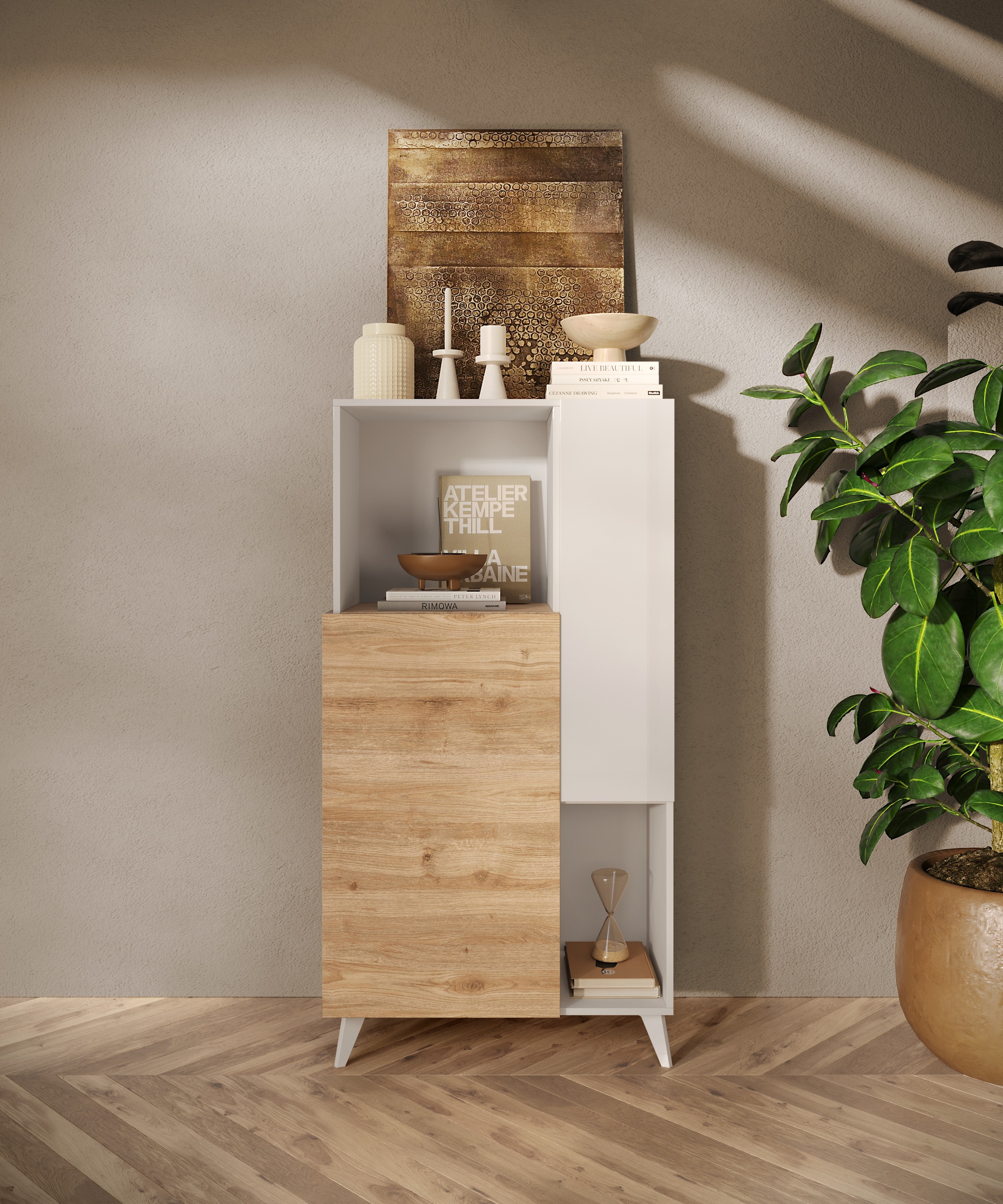 INOSIGN Highboard "Monaco Höhe 154 cm, Kommode mit 2 Türen", Soft/Self Clos günstig online kaufen