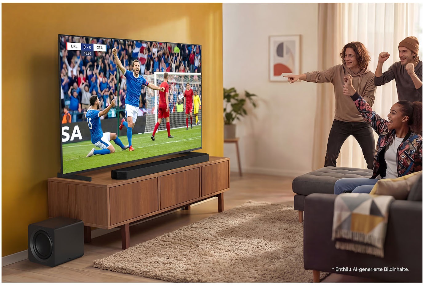 Samsung Soundbar »HW-Q810GH« 5.1.2 (Bluetooth | WLAN (WiFi) Bassregelung | Lautstärkeregelung | Nacht Modus | Pairing ) 5.1.2-Kanal Surround-Sound, Kabelloser 8"-Subwoofer, Dolby Atmos