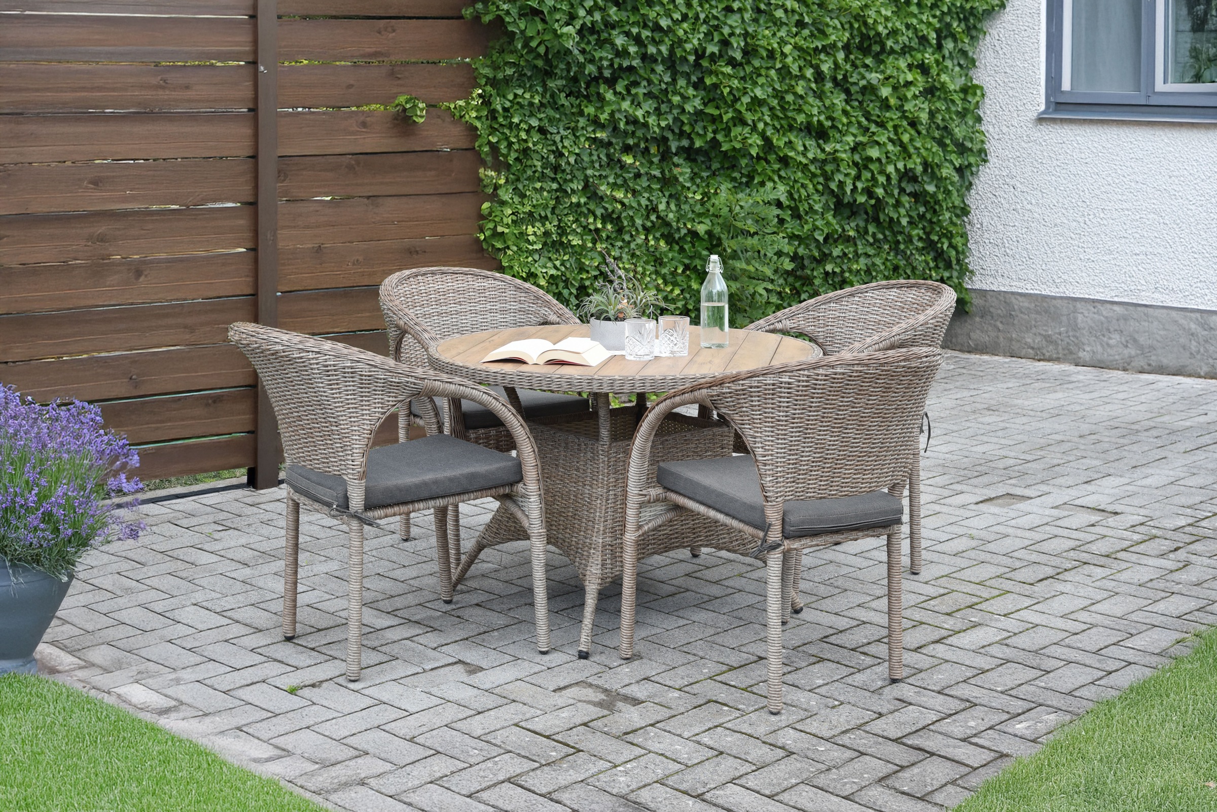 Garden Pleasure Garten-Essgruppe »BASTIA« Set, 9 tlg. mit Polsterung