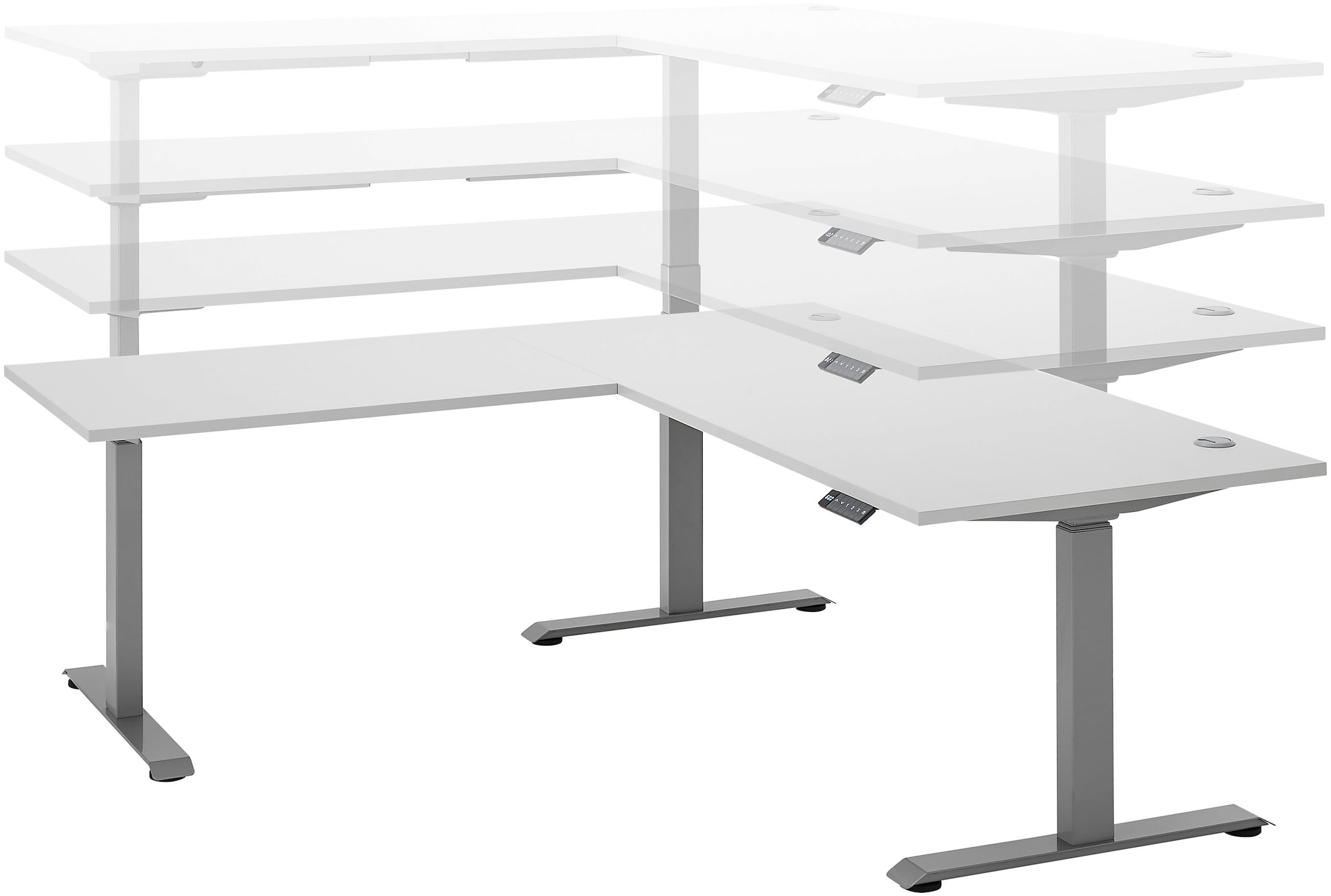 BEGA OFFICE Eckschreibtisch »Ben«, (1 St.), elektrisch höhenverstellbarer Desk mit 4 Memory Tasten, 180x177 cm