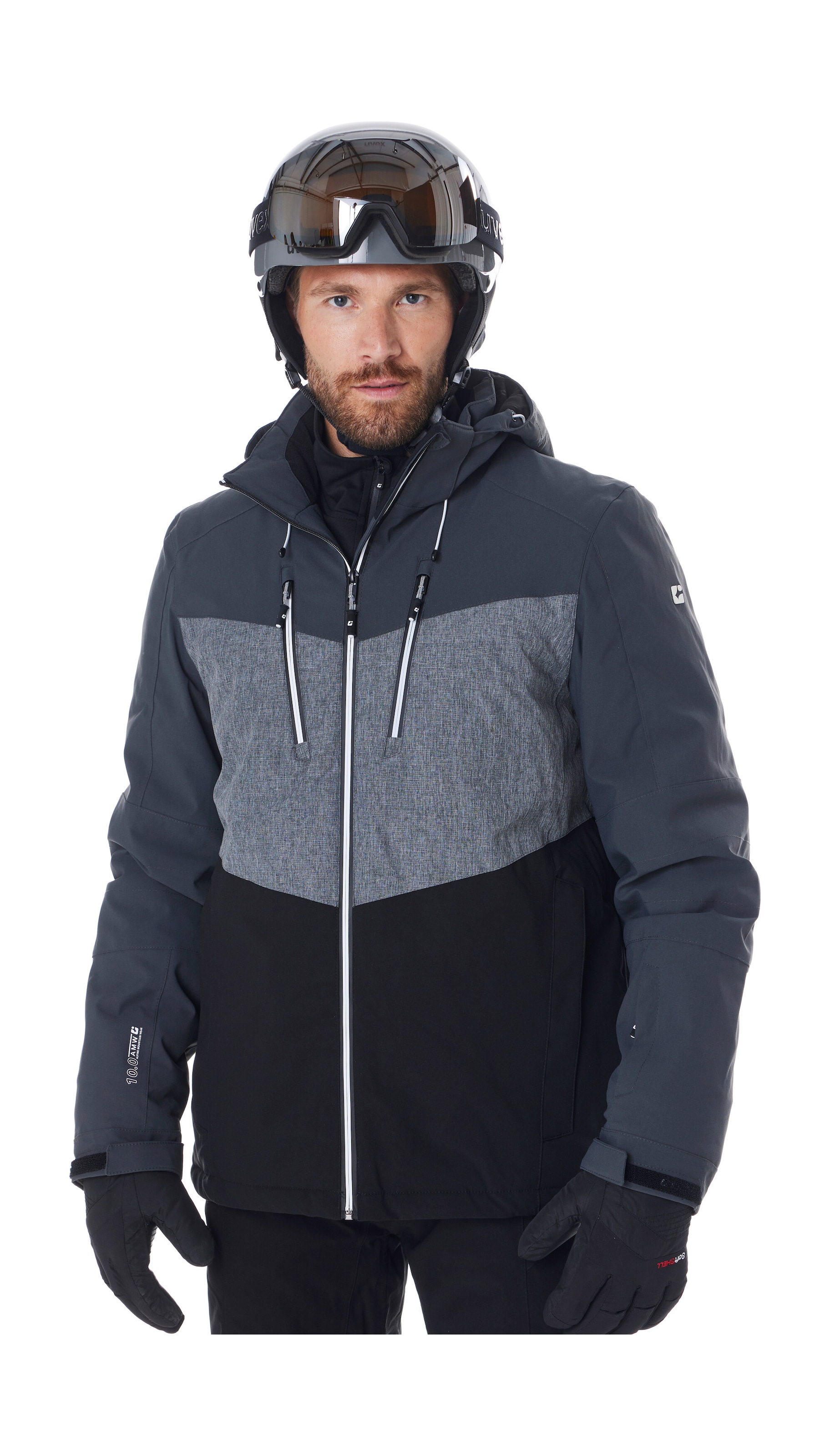 Killtec Skijacke "KSW 45 MN SKI JCKT" Trendige, wasserdichte Skijacke mit abnehmbarer Kapuze und Schneefang