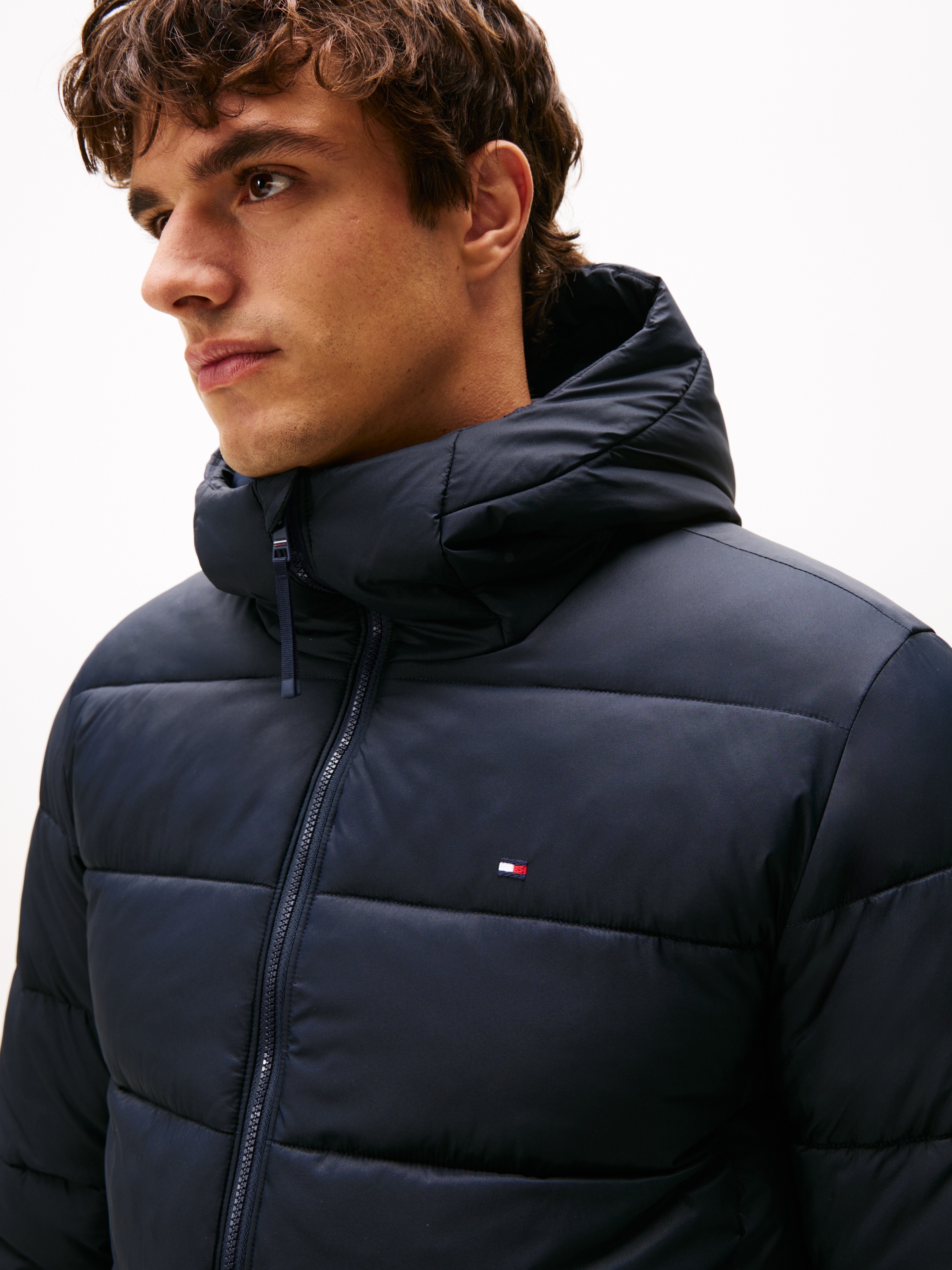 Tommy Hilfiger Steppjacke "MID WEIGHT HOODED JACKET", mit Kapuze, Winterjac günstig online kaufen