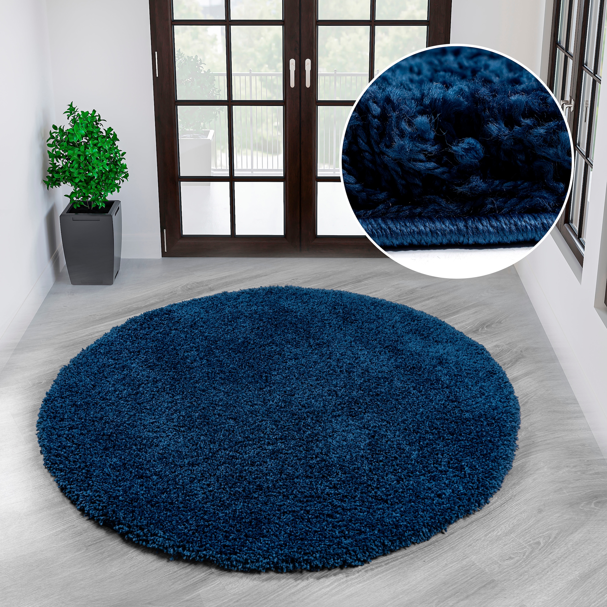my home "Shaggy 30" rund 30 mm Höhe Teppich in Uni-Farben, besonders weich günstig online kaufen