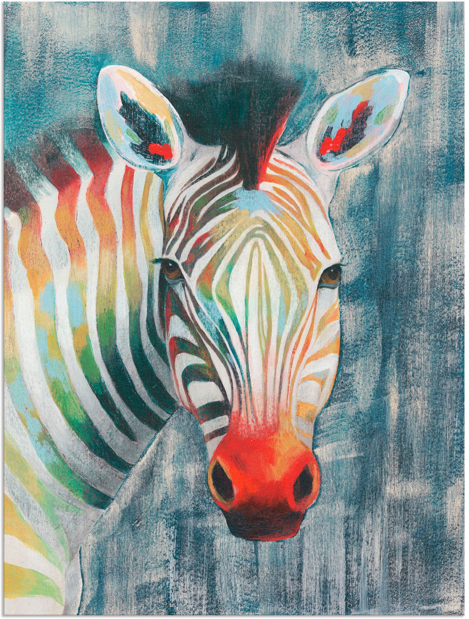 Artland Wandbild "Prisma Zebra I", Wildtiere, (1 St.), als Alubild, Outdoorbild, Leinwandbild, Wandaufkleber, versch. Gr