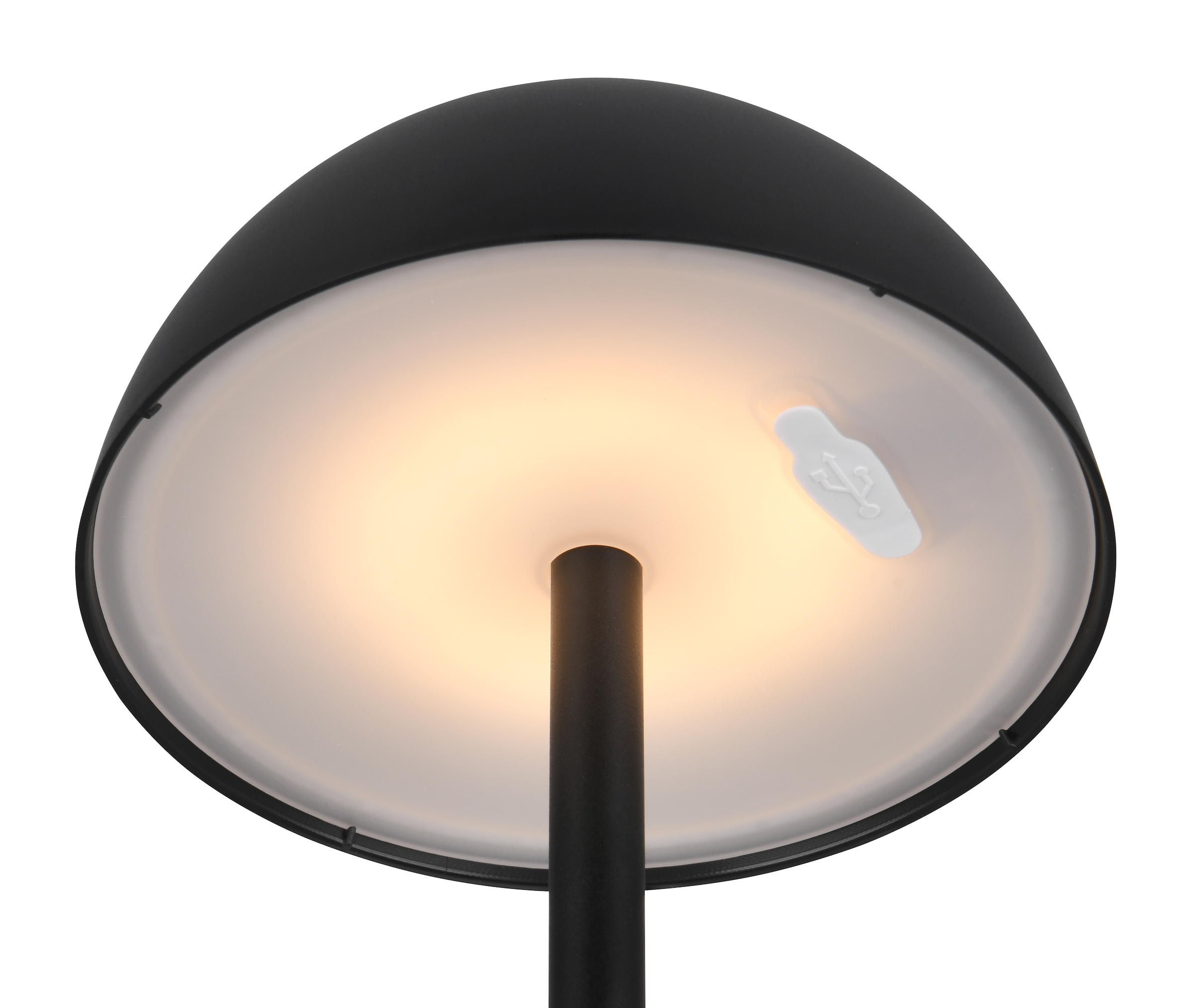 my home LED Außen-Tischleuchte »Abbey Tischleuchte«, 1 flammig, Leuchtmittel LED-Board | LED fest integriert, 2er Set Outdoor Akku Tischlampe Pilzdesign USB-C 4-fach Touch Dimmer