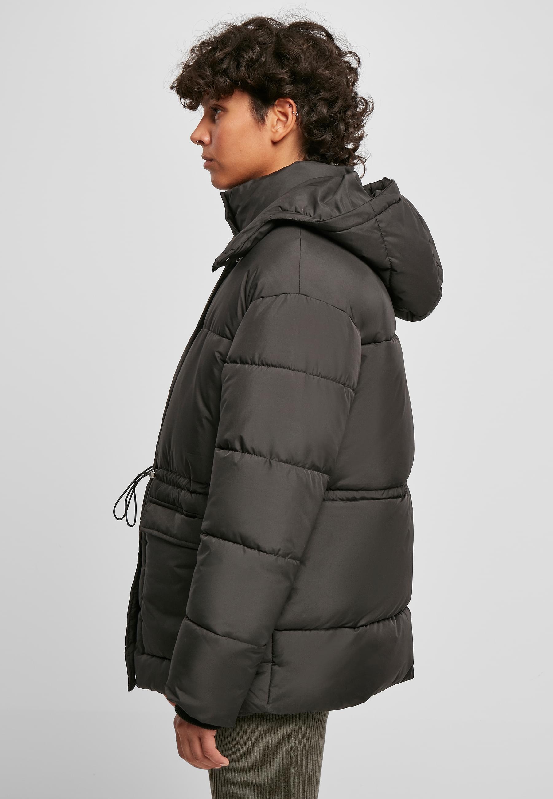 URBAN CLASSICS Winterjacke »Urban Classics Damen Ladies Waisted Puffer Jacket«, (1 St.), mit Kapuze