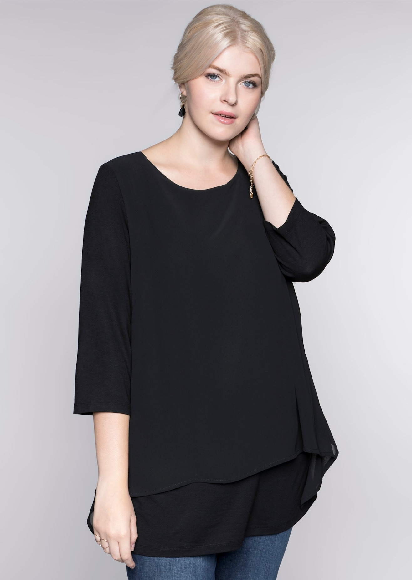 Sheego Blusenshirt "Blusenshirt", (1 tlg.) günstig online kaufen