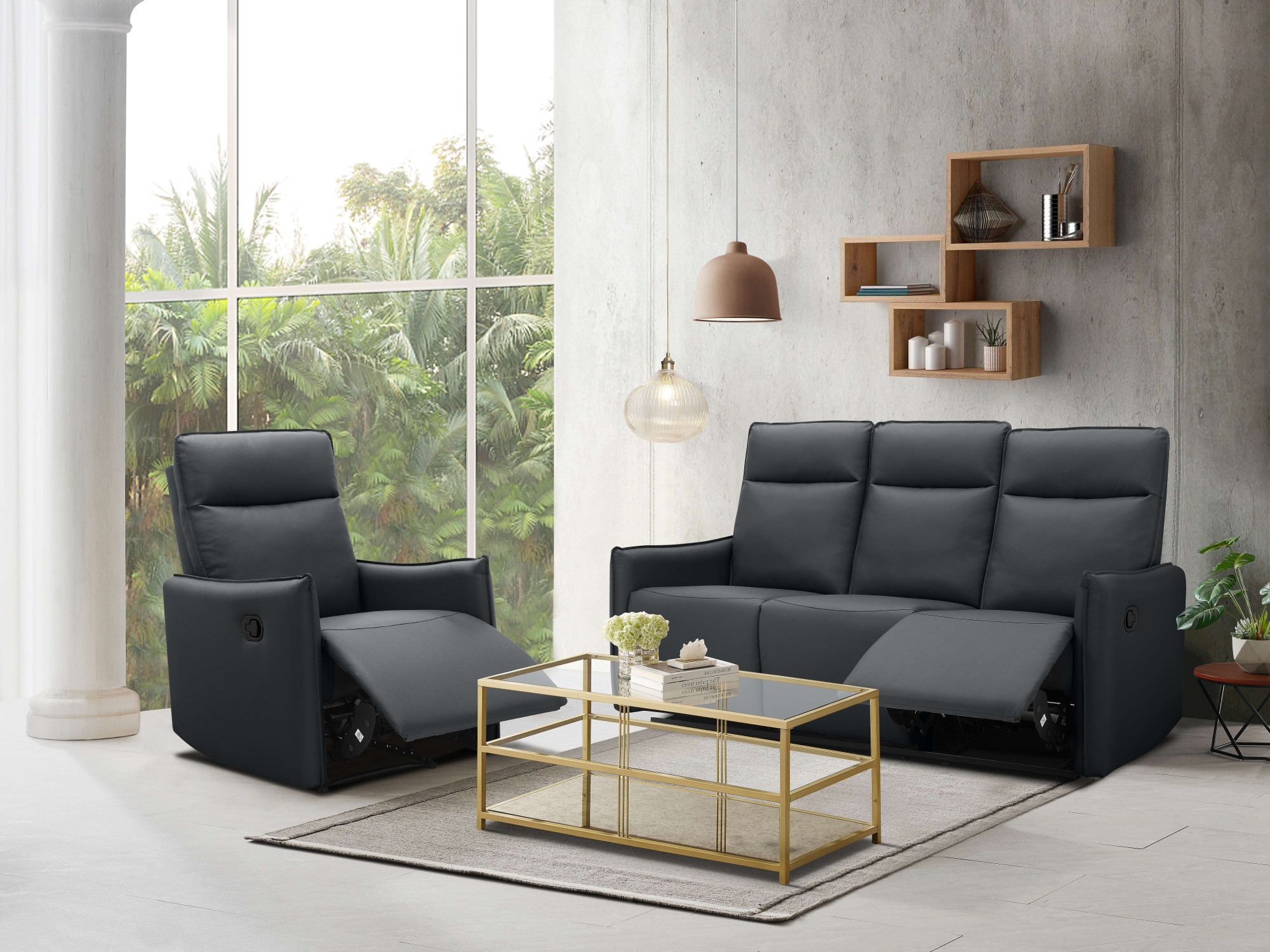 Dorel Home Relaxsessel »Lugo, TV-Sessel, Sessel Wohnzimmer mit Schlaffunktion,«, Loungesessel mit manueller Relaxfunktion