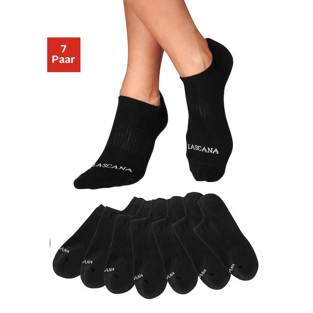 LASCANA ACTIVE Sneakersocken, (Set, 7 Paar), mit Fußfrottee online kaufen |  BAUR