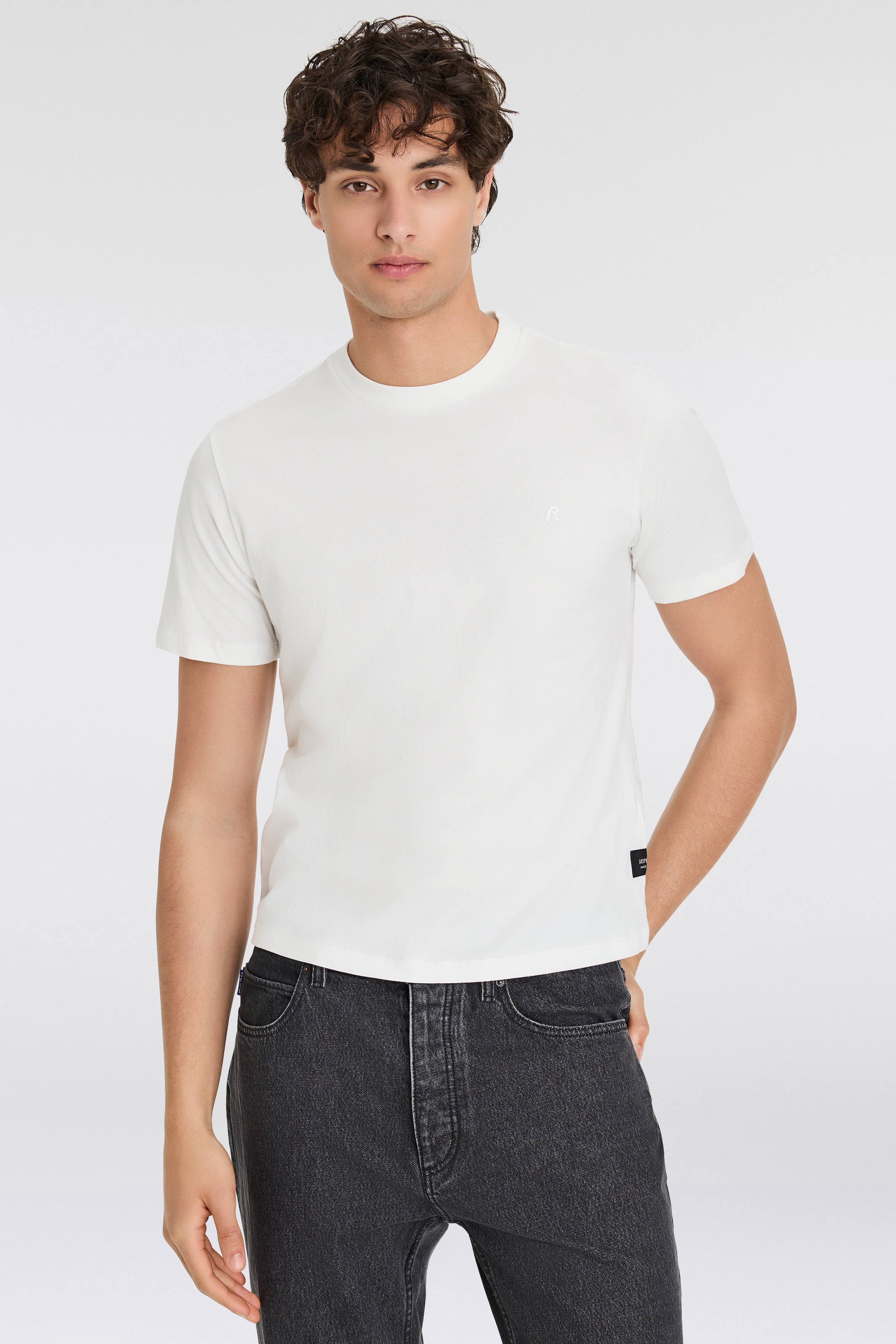 Replay T-Shirt "mit Logostickerei auf der Brust" günstig online kaufen