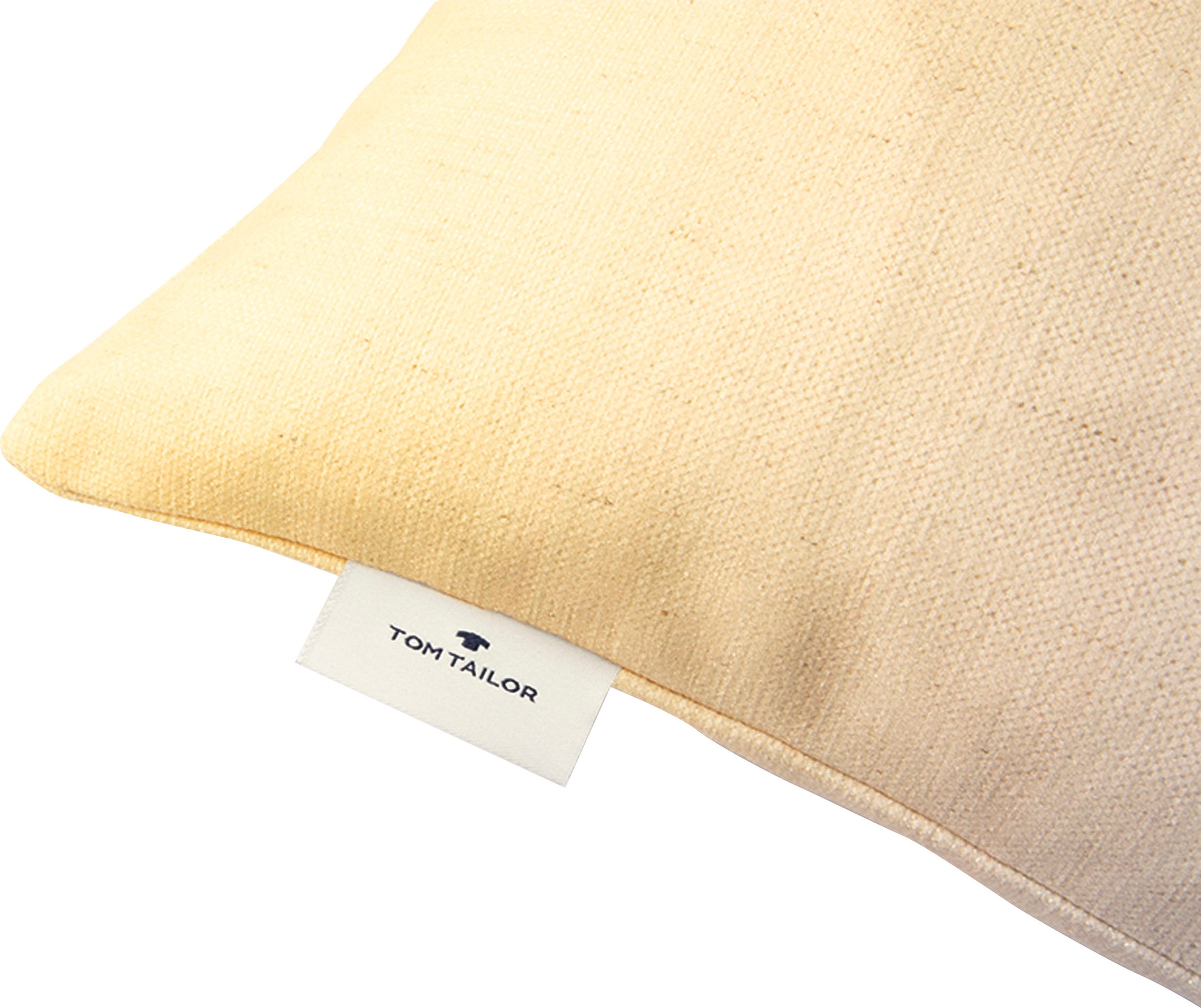 TOM TAILOR HOME Dekokissen »Gradient Signature«, Farbverlauf, Markenlogo, Kissenhülle ohne Füllung, 1 Stück