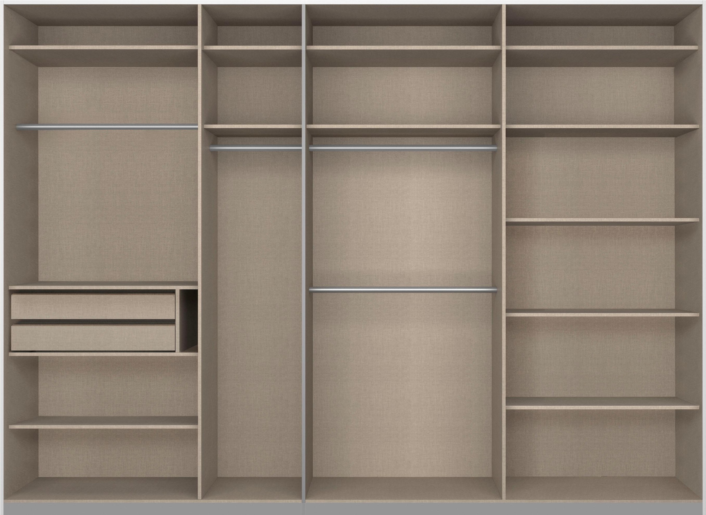 rauch Schwebetürenschrank »Kleiderschrank Schrank Garderobe Wäscheschrank BESTSELLER KEPAN«, inkl. Schubladen-Einsatz und extra Einlegeböden MADE IN GERMANY