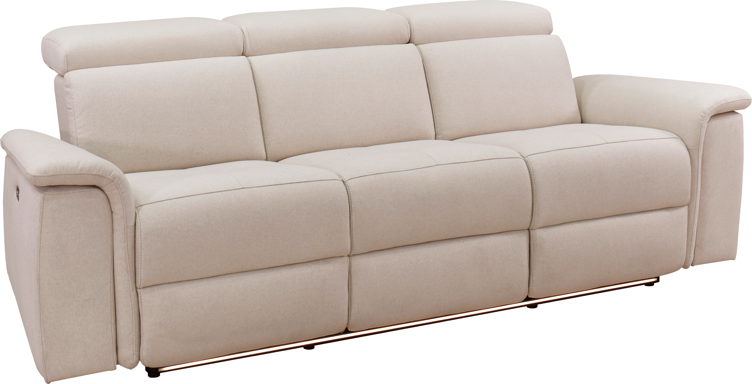 Thumbnail - Home affaire 3-Sitzer "Pareli 229cm, manuelle u. elektr. Relaxfunktion in 2 Sitzen" USB, KT-Verstellung, LED Beleuchtung...