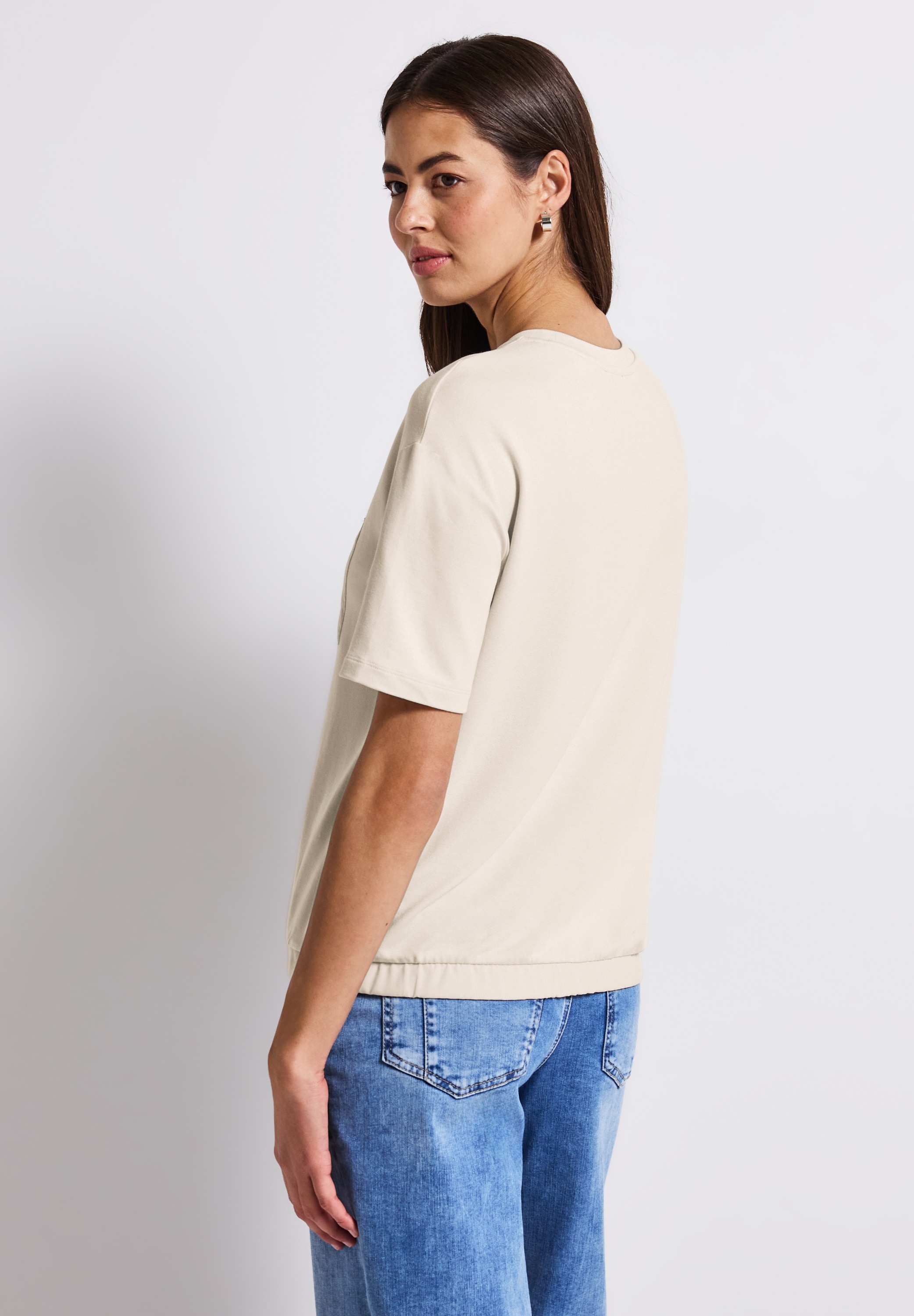 STREET ONE T-Shirt, aus elastischem Materialmix günstig online kaufen