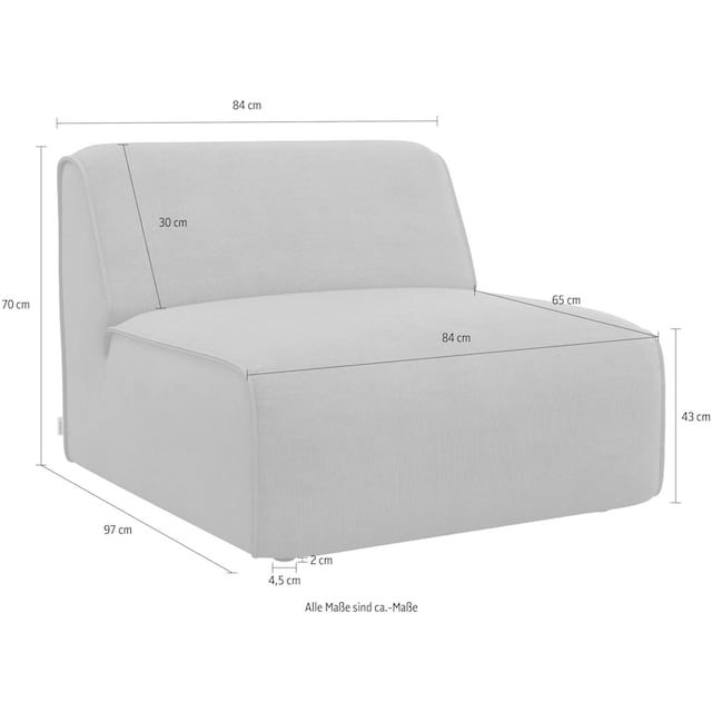RAUM.ID Sessel »Merid«, (1 St.), als Modul oder separat verwendbar, für individuelle  Zusammenstellung | BAUR