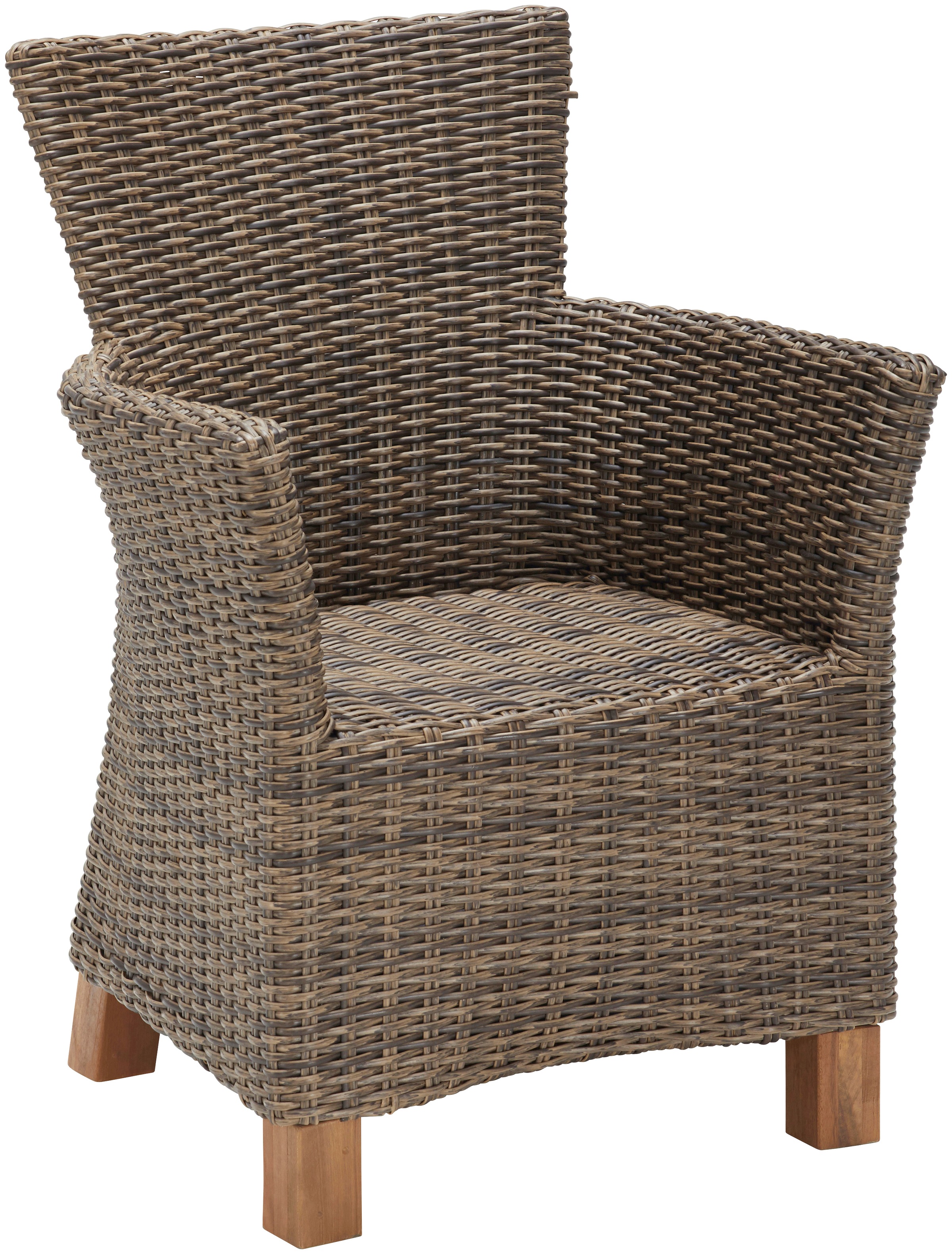 Garten-Essgruppe MERXX "Toskana", braun (braun, natur), Obermaterial: 100% Polyester. Füllung: 100% Polyurethan, Sitzmöbel-Sets, Aluminium, Polyrattan, Akazienholz FSC 100 %, geeignet für 8 Personen 3
