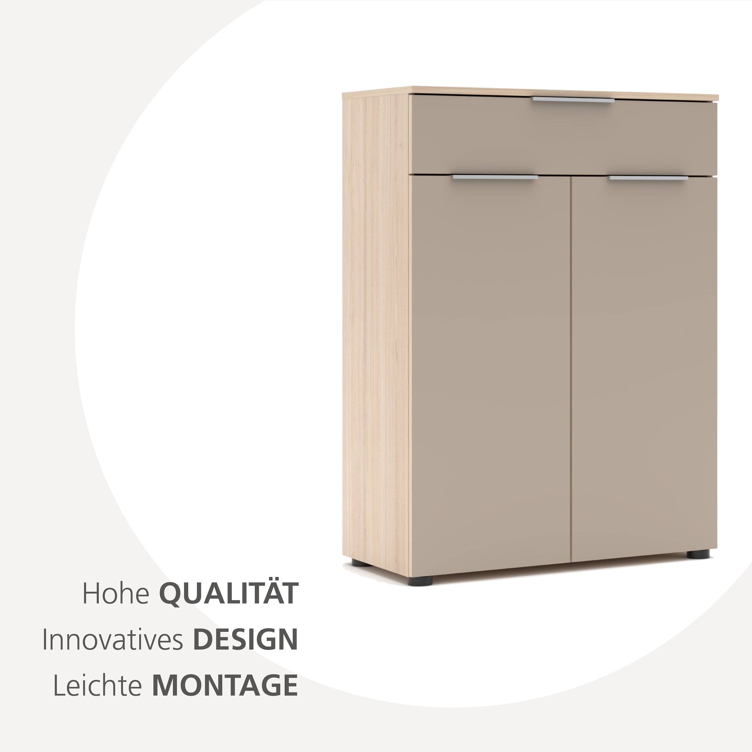 Innostyle Aktenschrank »Büroschrank Santorin, 80/110/38 cm ( B/H/T)« 1 Stk. tlg.