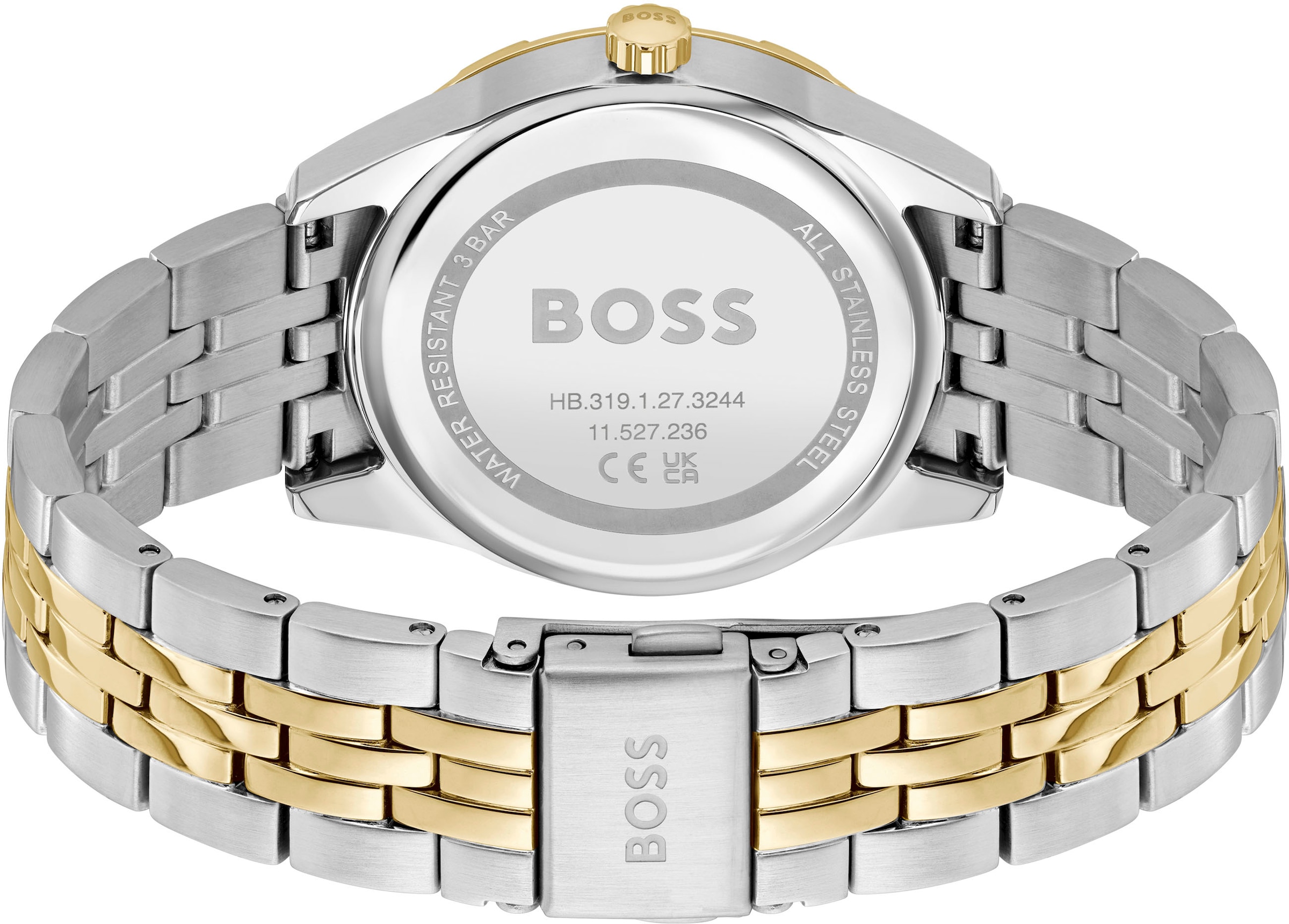 BOSS Quarzuhr »RHEA«, Damenuhr, Armbanduhr, analog, Edelstahlarmband