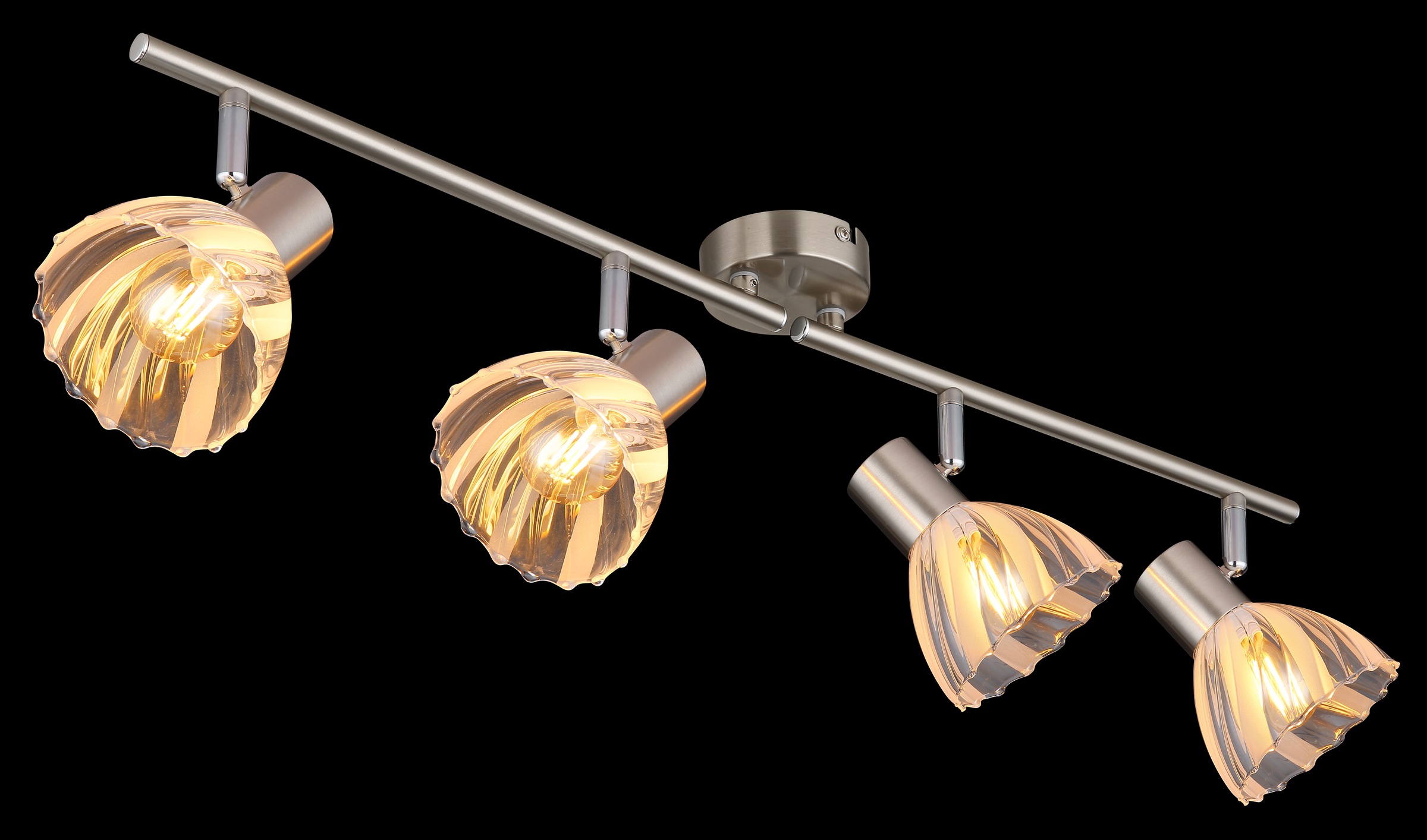 GLOBO LIGHTING Deckenspot »ZACHERY« E14 1 Stk. Strahler mit Chrom, Glas, schwenkbar
