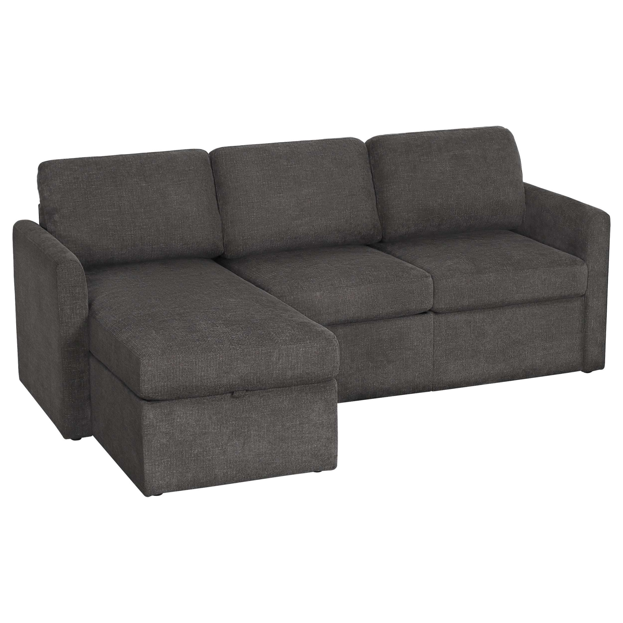 Dorel Home Ecksofa »NORDHUS, L-Form, 200 cm, Recamiere rechts/links montierbar« Recamiere, Stauraum, Cord und feiner Webstoff-Bezug