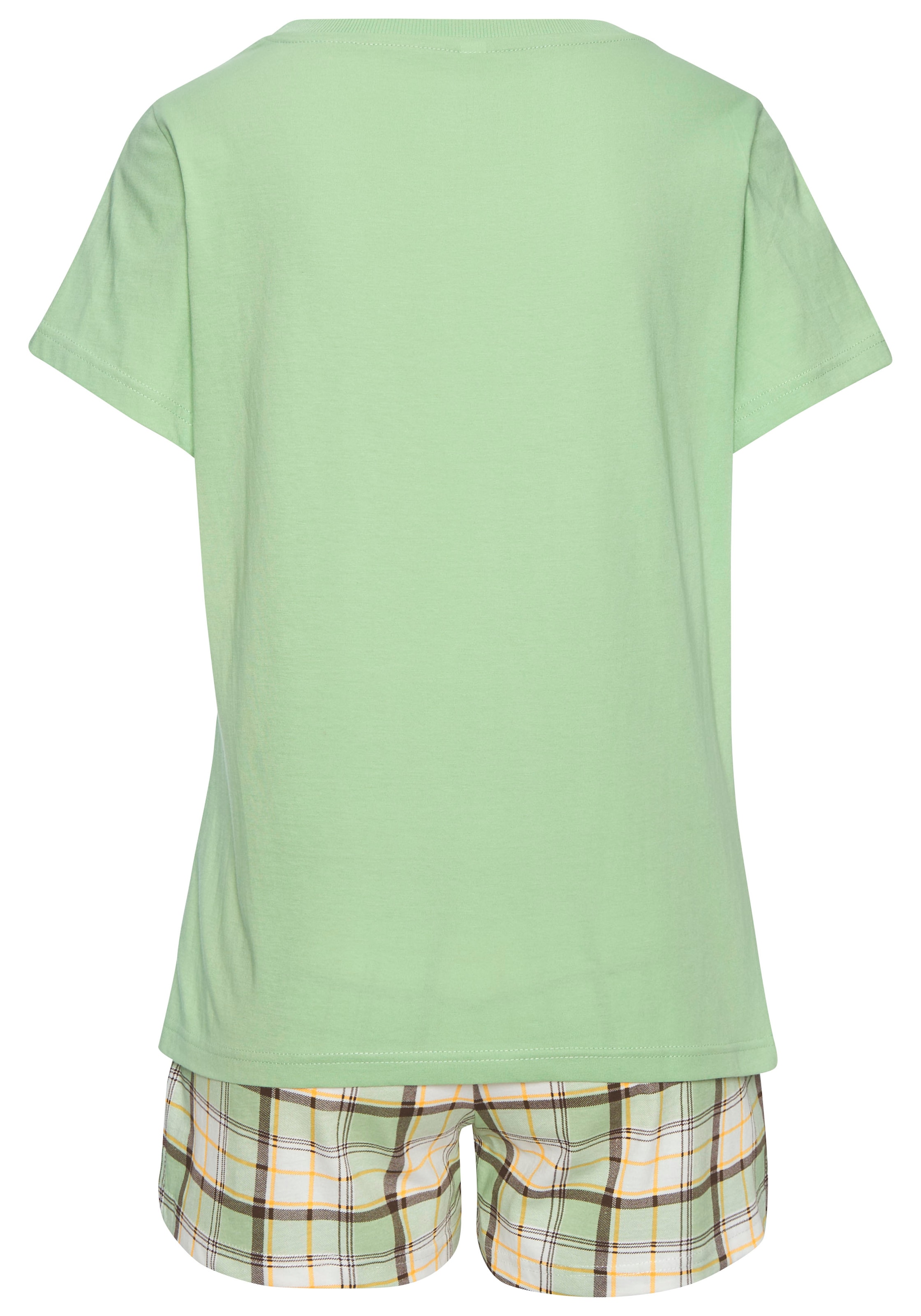 Vivance Dreams Shorty, (Set, 2 Stück), mit karierter Pyjamashorts