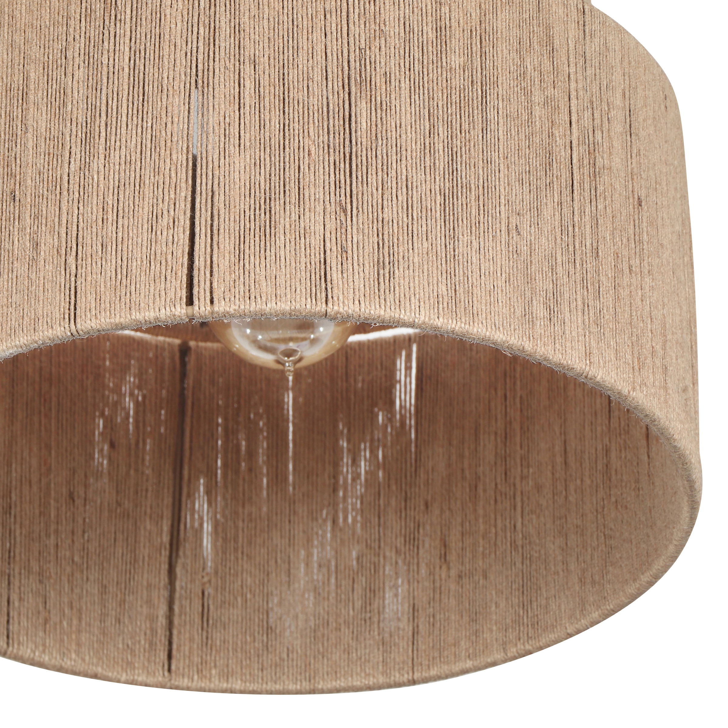TRIO Leuchten Deckenleuchte »SMILLA, runde Deckenlampe mit Jute Lampenschirm Ø 30cm Höhe 23cm« E27 1 Stk. warmweiß - kaltweiß exkl 1x E27 max 10W, Deckenlampe Küche Schlafzimmer Wohnzimmer