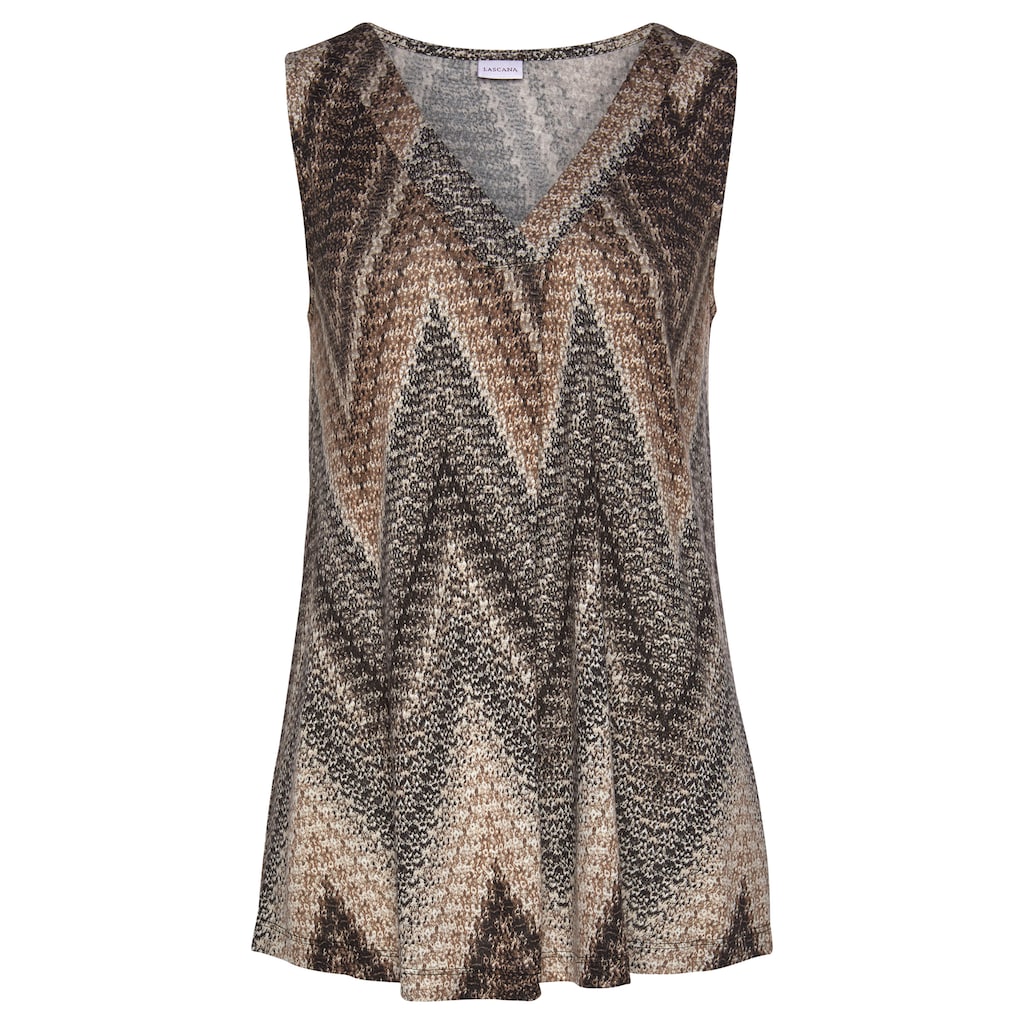 LASCANA Tanktop, mit Alloverprint