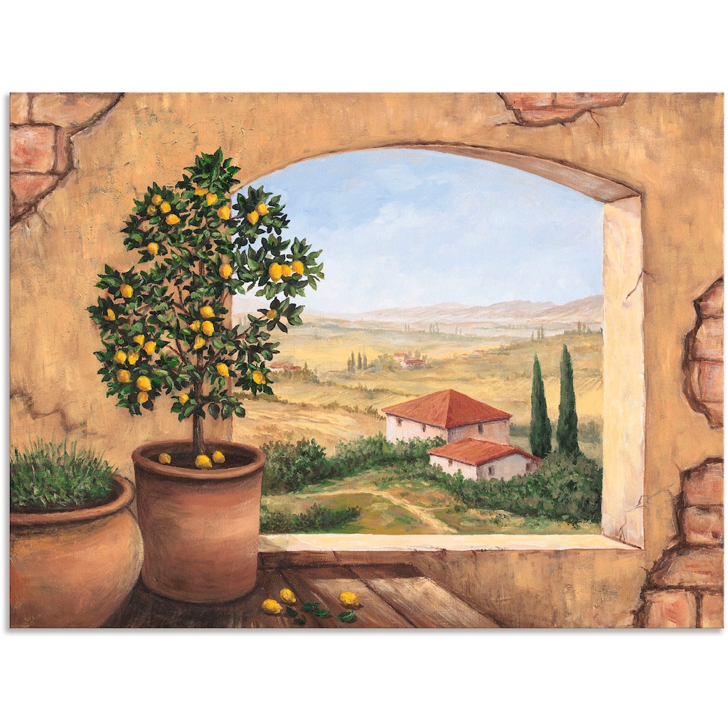 Artland Wandbild »Fenster in der Toskana«, Fensterblick, (1 St.)