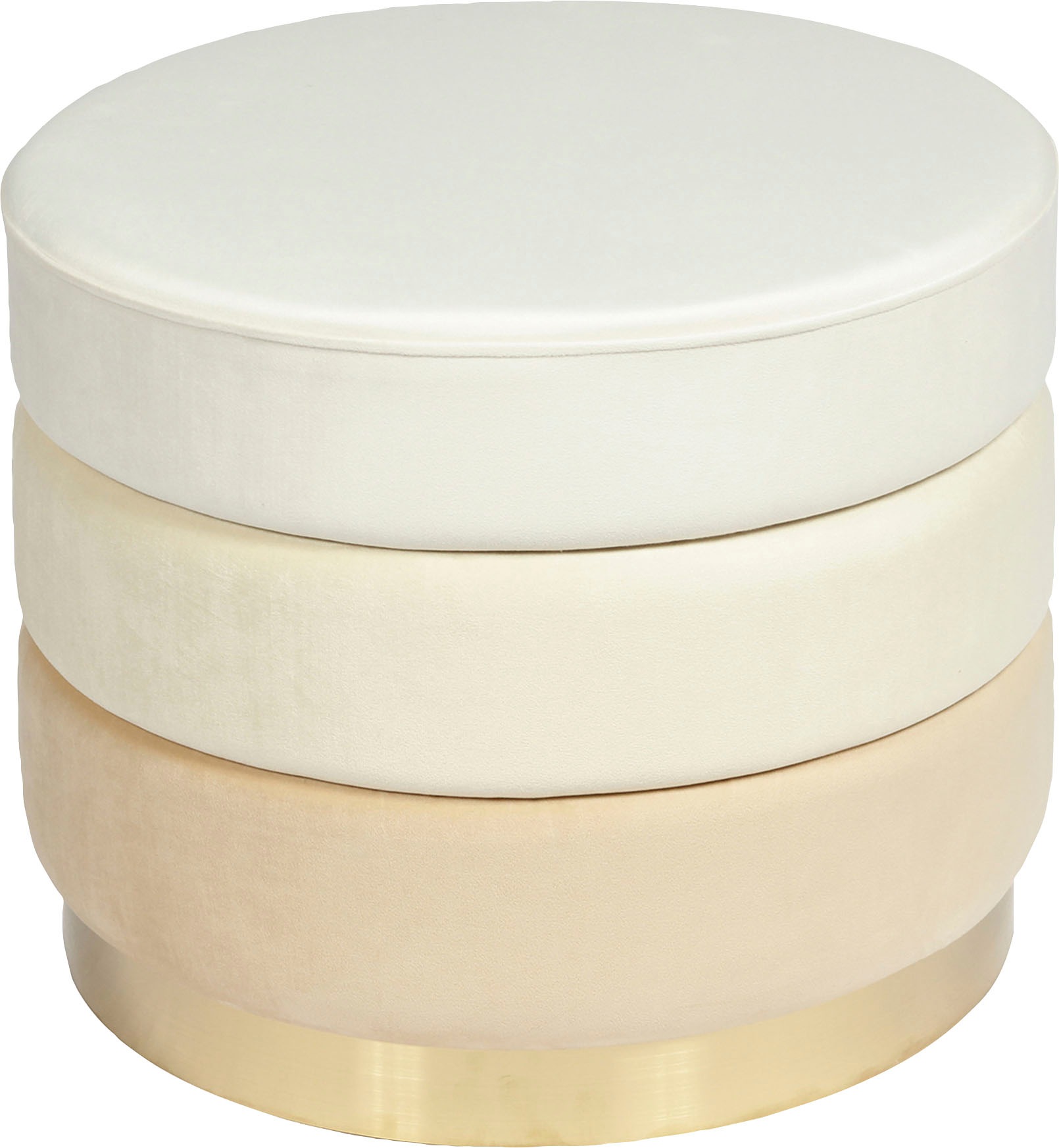 Thumbnail - Kayoom Sitzhocker "Hocker Elyse, Edler Touch durch goldenen Sockel" 1 Stk. tlg. samtweich, hochwertig, Perfekt aufeinand...