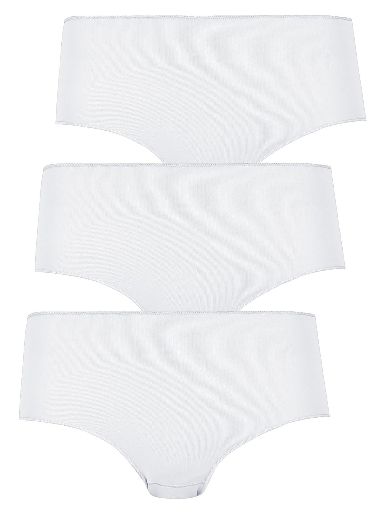 NINA VON C. Damen Panty "3er Pack Damen Shorty Secret", Gr. 44, weiß, Stoff, Obermaterial: 95% Polyamid PA. 5% Elasthan EL., Unterhosen