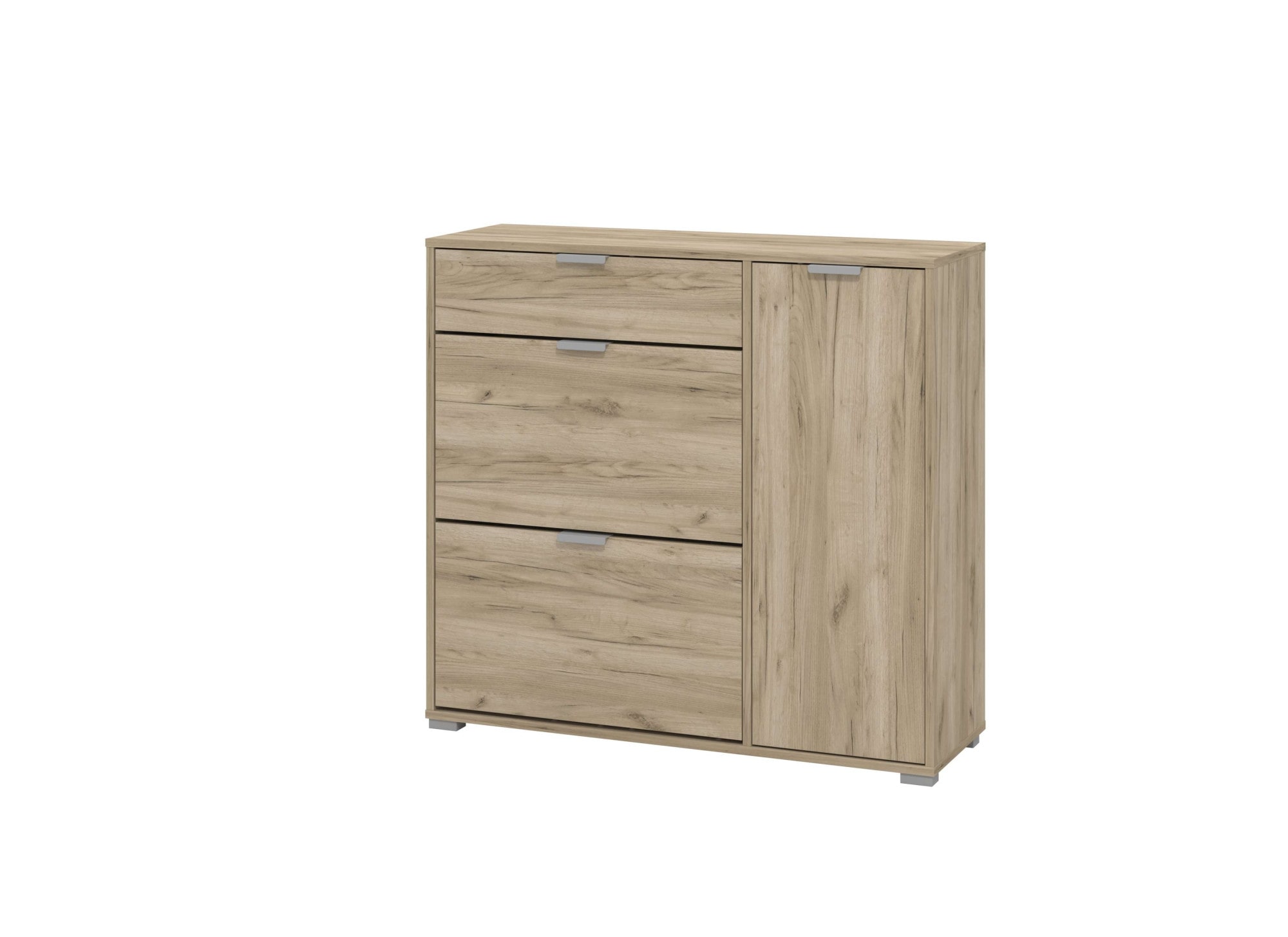 Home affaire Schuhschrank "Arco 2, Schuhkommode, Schuhregal, Breite 102 cm" 2 Klappen mit Doppelschuhtrommeln, mit Schublade, in modernen Farben