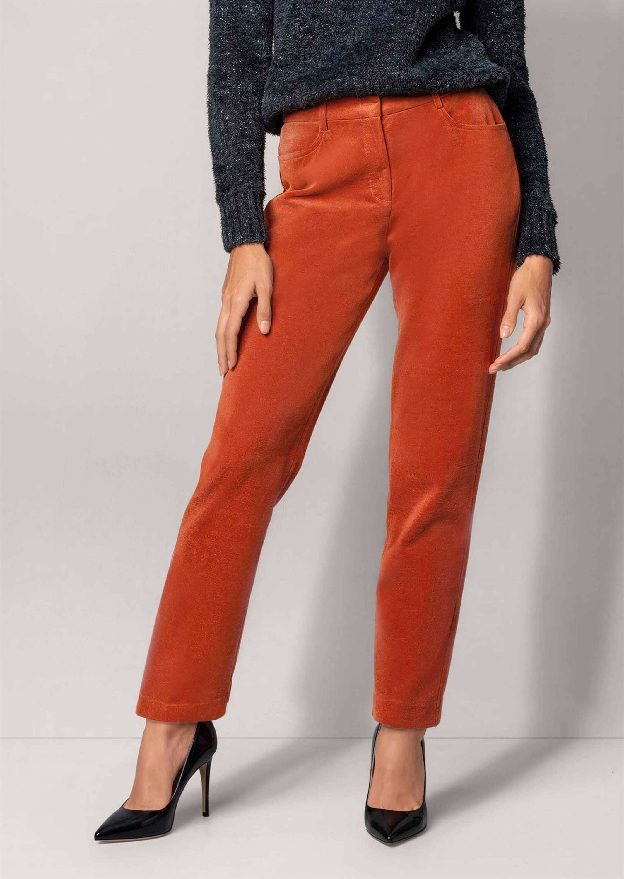 MADELEINE Stoffhose »Hose Samthose mit konischer Beinform«