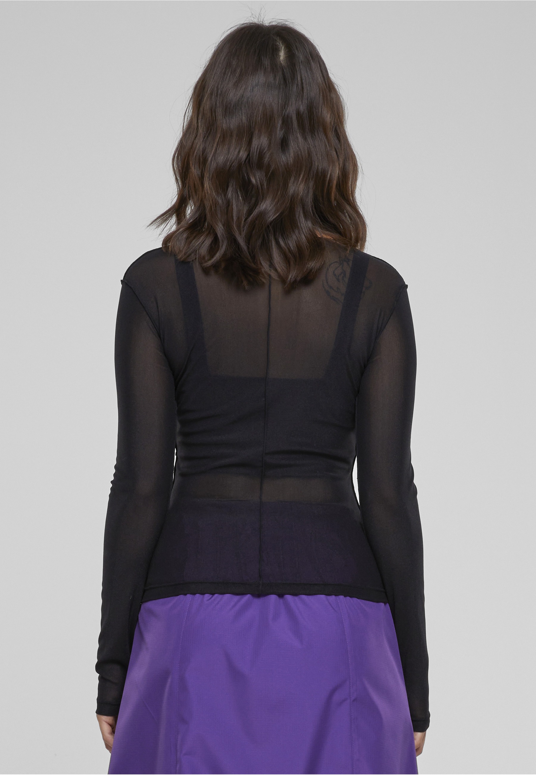 URBAN CLASSICS Longsleeve »Urban Classics Damen Ladies Exposed Seam Mesh Longsleeve« 1 Stk.
