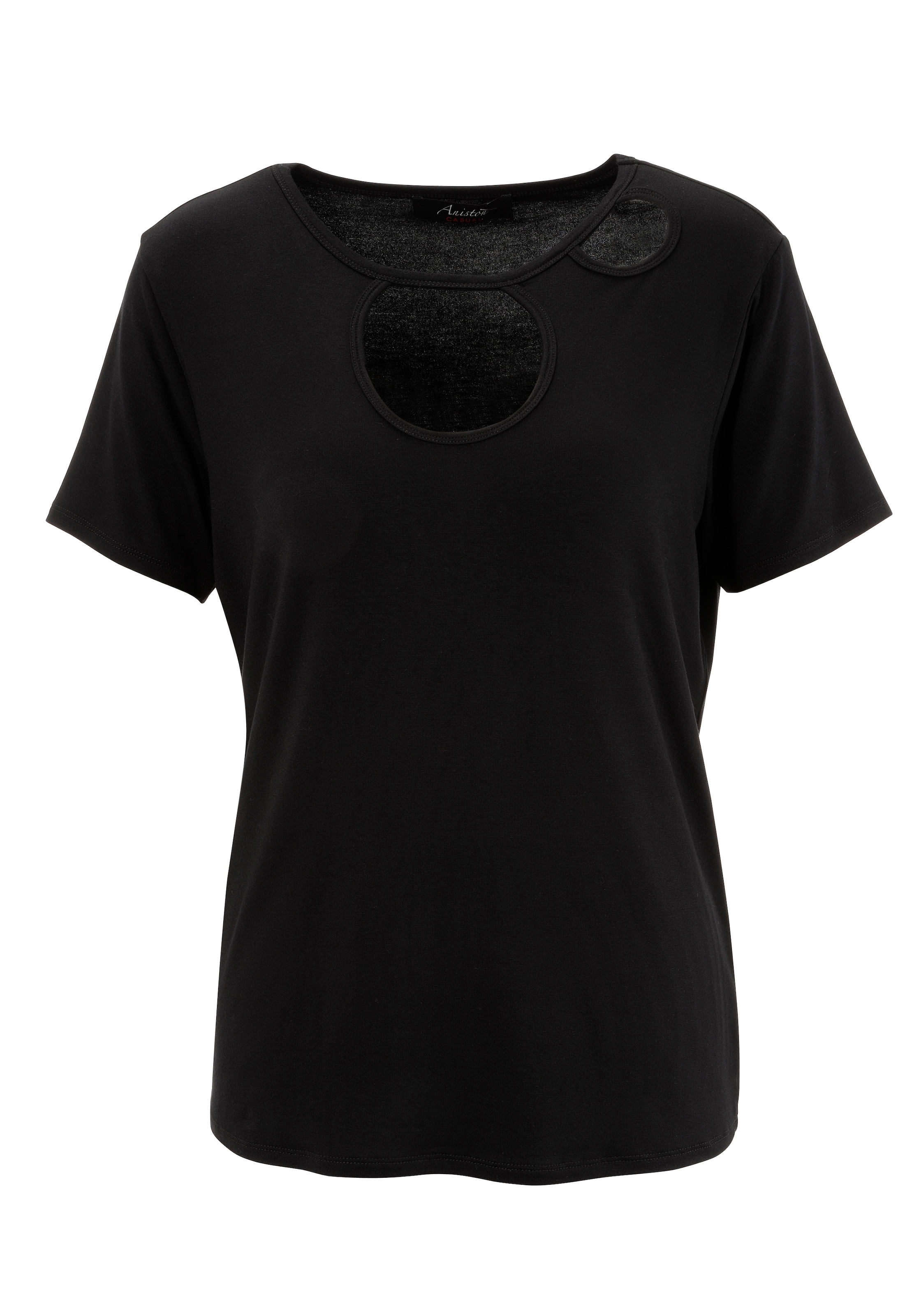Aniston CASUAL T-Shirt, mit trendigen Cut-out's im Vorderteil