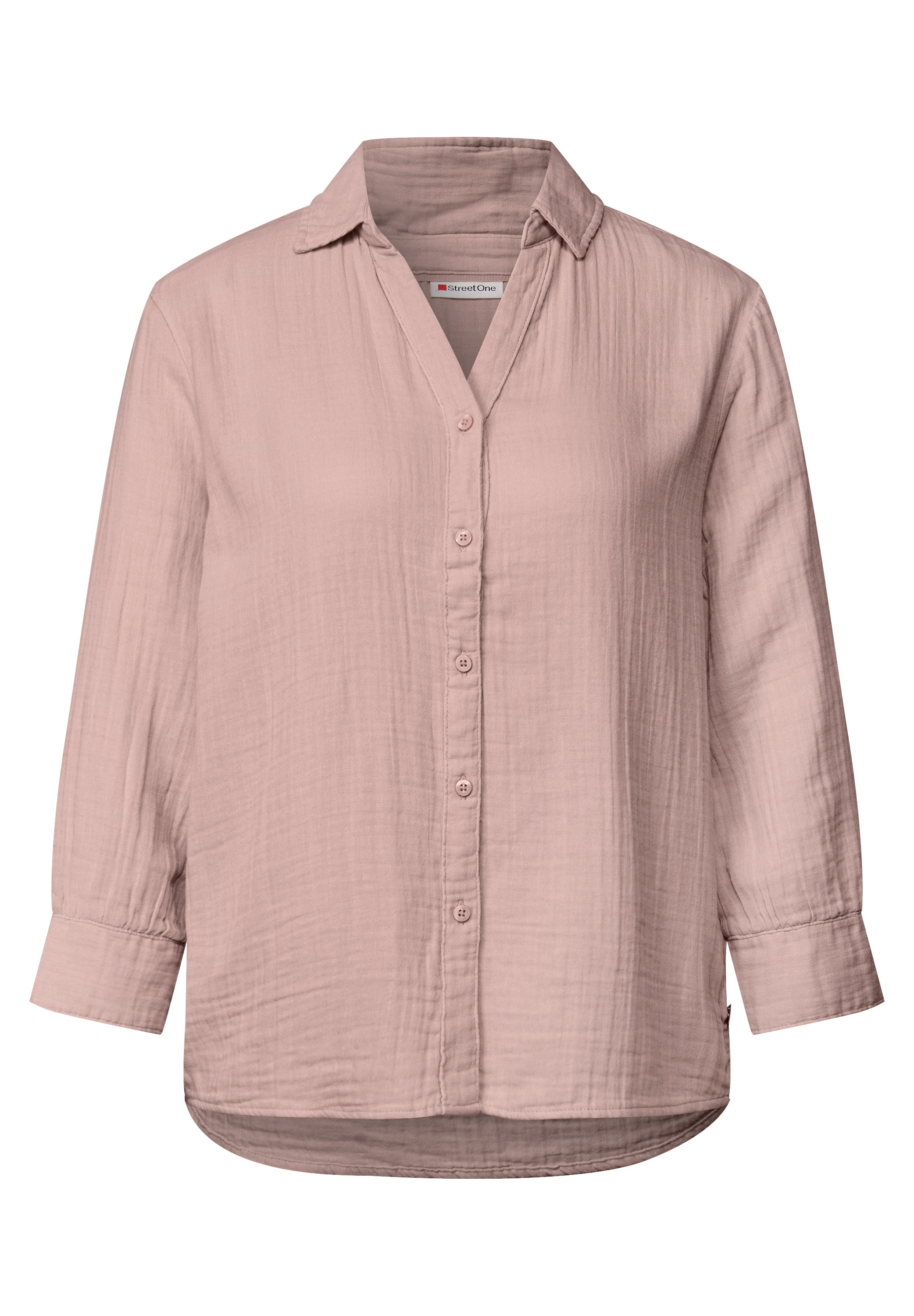STREET ONE Hemdbluse, aus reiner Baumwolle