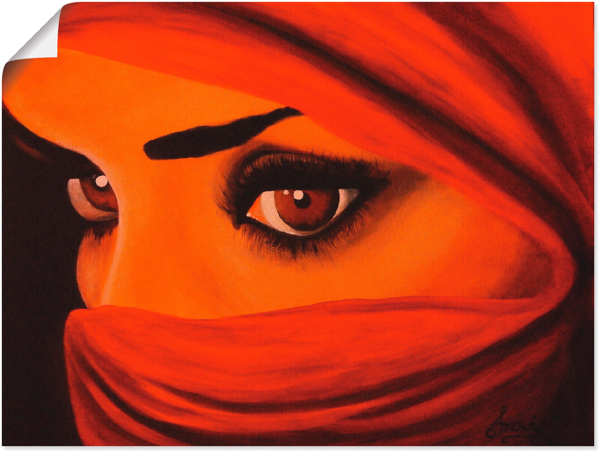 Poster Frau, als bestellen St.), in von Größen »Tuareg-Die Wandaufkleber Leinwandbild, Verlassene«, oder Artland | (1 Wandbild versch. BAUR Gott