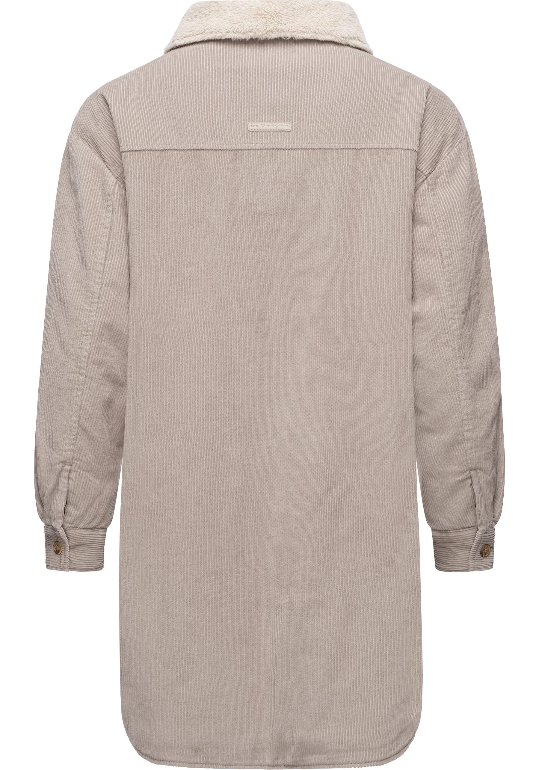 Ragwear Cordjacke »Kyoka«, ohne Kapuze, Stylische Damen Jacke aus Cord mit flauschigem Innenfutter
