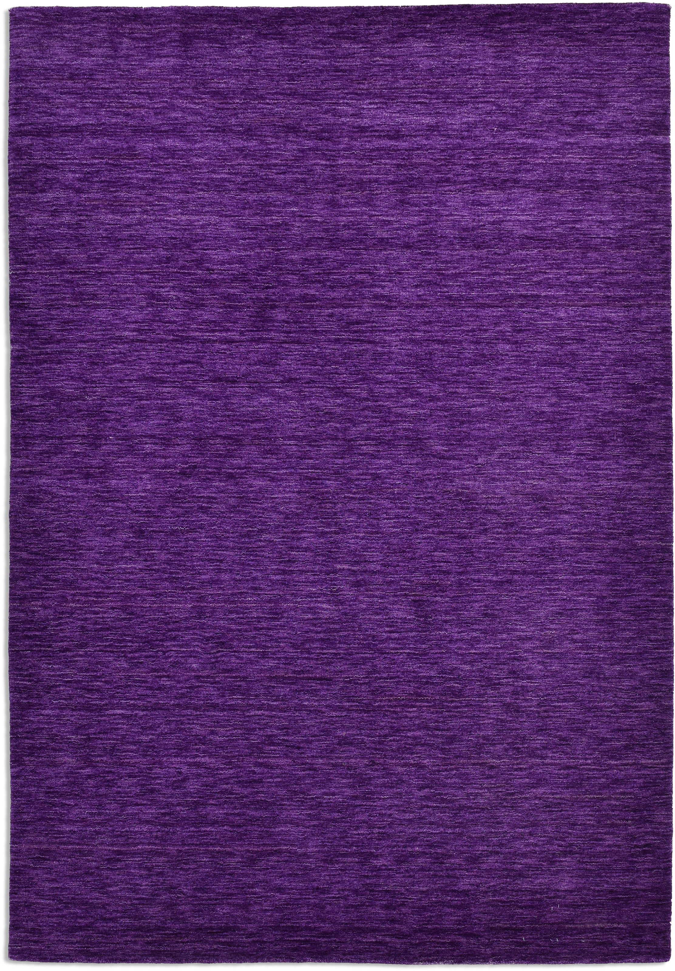 THEKO Wollteppich »Holi«, rechteckig, 13 mm Höhe, Uni-Farben, leicht meliert, reine Wolle, handgewebt mit Knüpfoptik